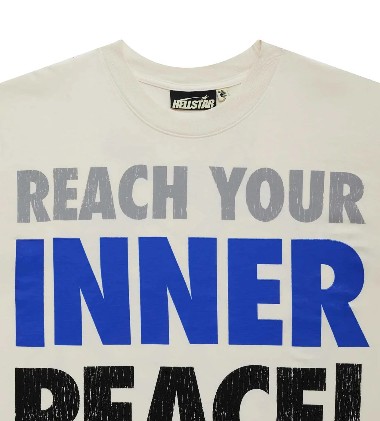Hellstar Inner Peace Tee White/Blue - Image 3