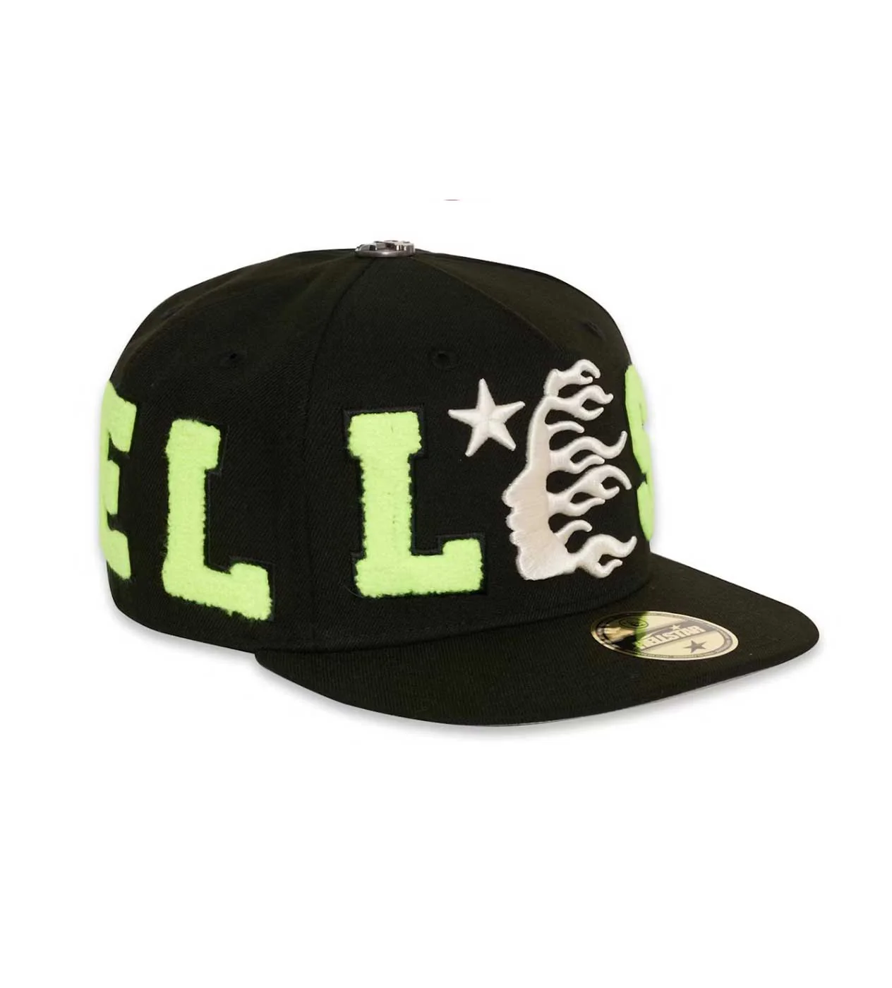 Hellstar OG Patch Fitted Trucker Hat Black/Green - Image 2