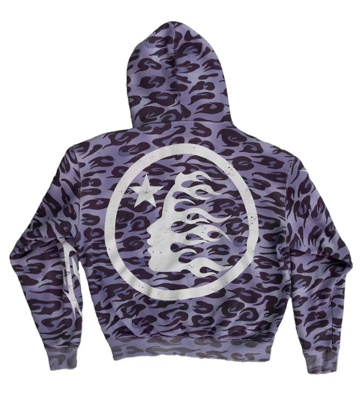 Hellstar Cheetah Zip Up Hoodie Purple - Image 2