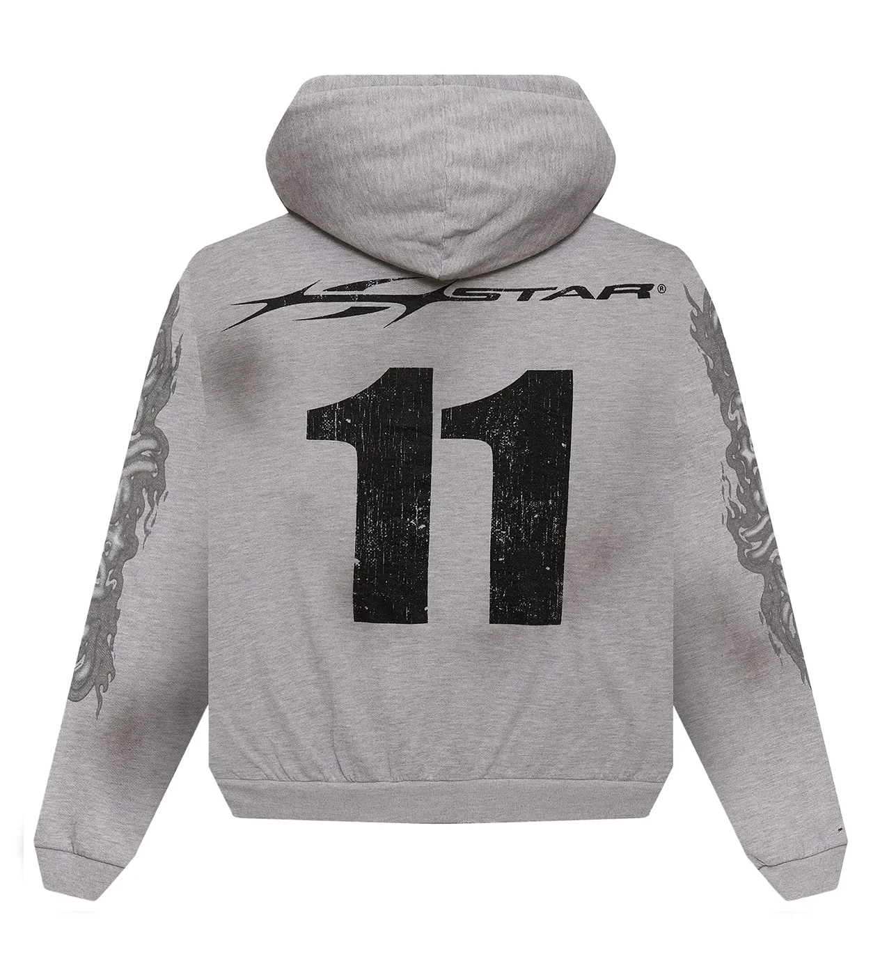 Hellstar Yoga Zip Up Hoodie Grey - Image 2