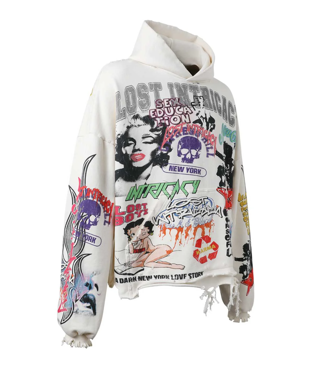 Lost Intricacy University Hoodie Cream - Image 5