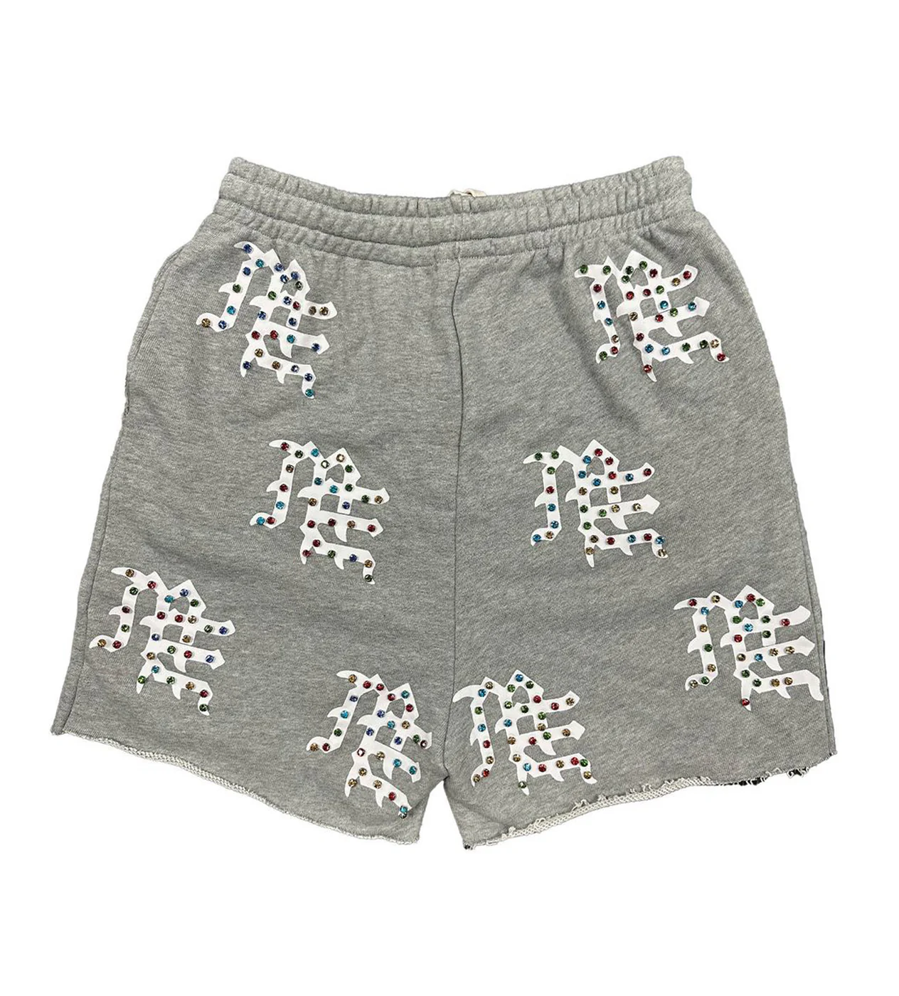 Mixed Emotion ME Logo Fleece Shorts Grey - Image 2