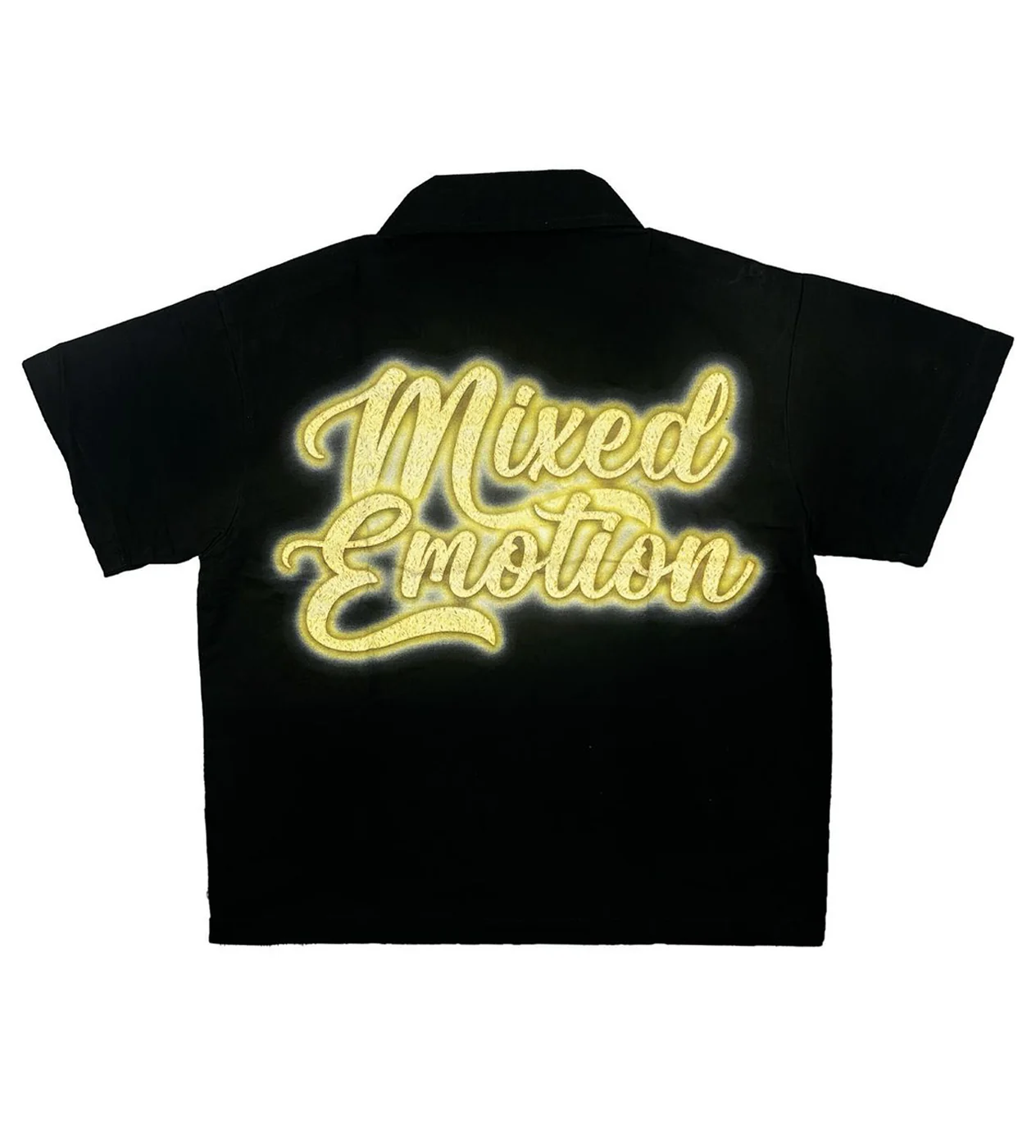 Mixed Emotions Blinded Zip Up Shirt Black - Image 2