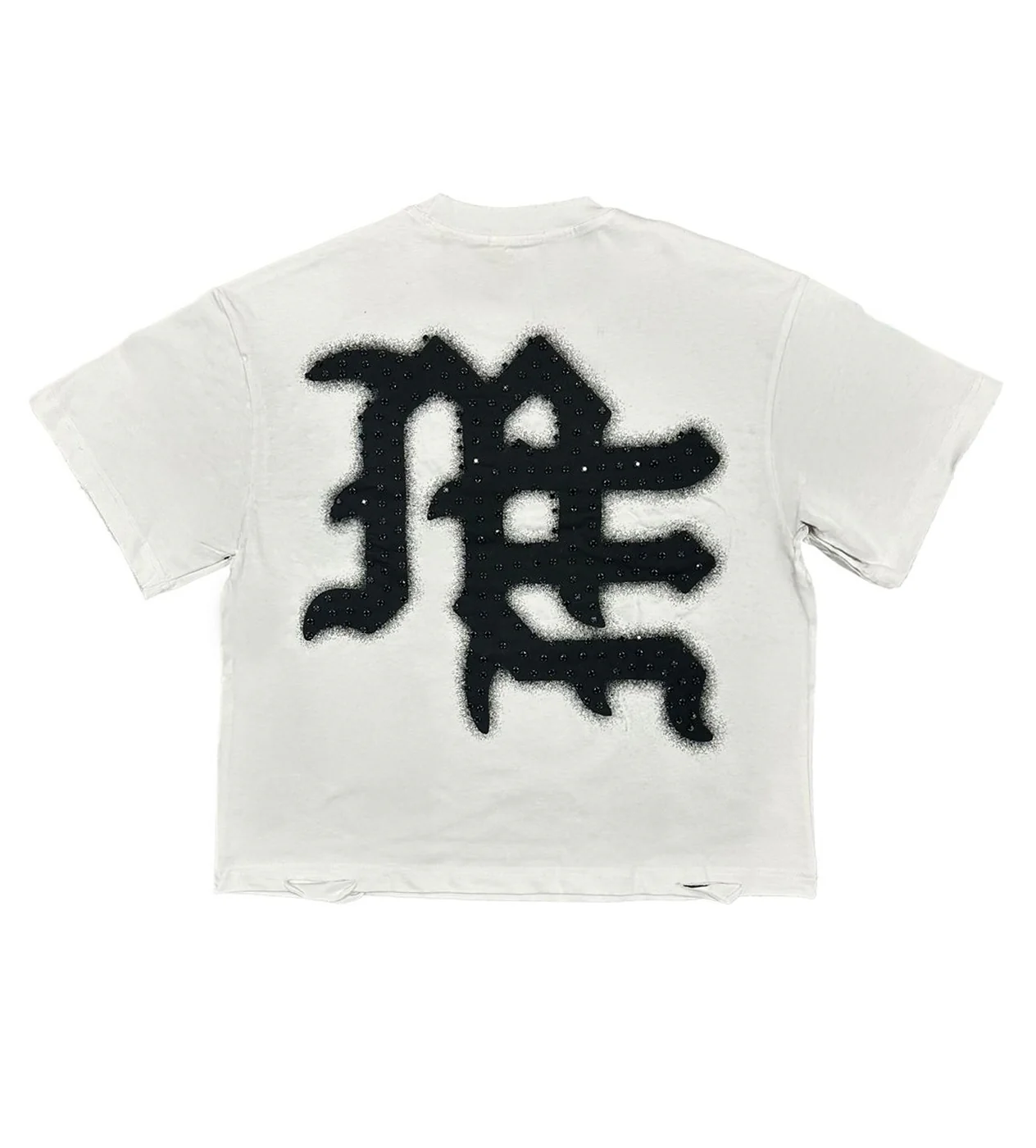 Mixed Emotions End Rhinestone Tee White - Image 2