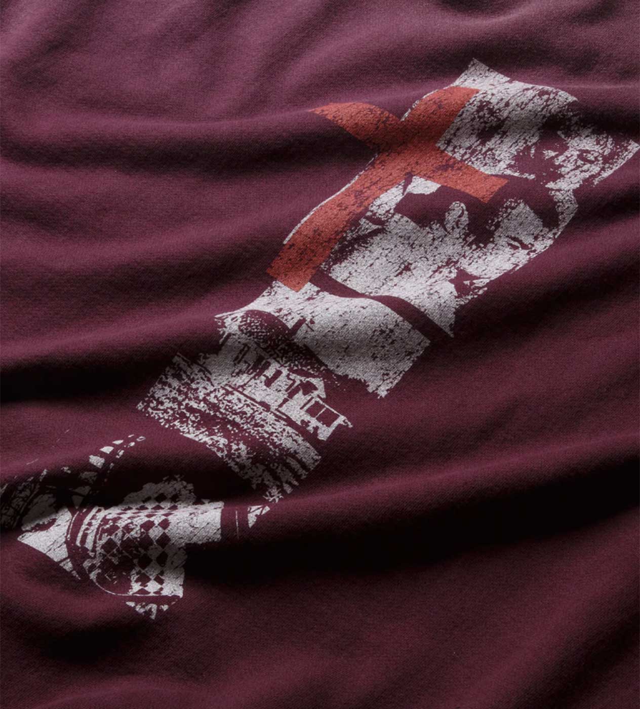 Pieces Inhumane Half Zip Sweatshirt Maroon - Image 3