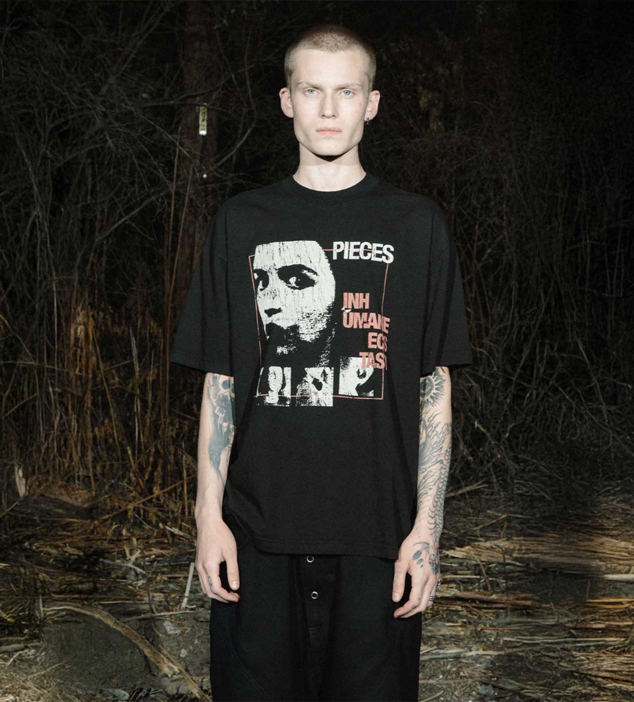 Pieces Inhumane Tee Vintage Black - Image 4