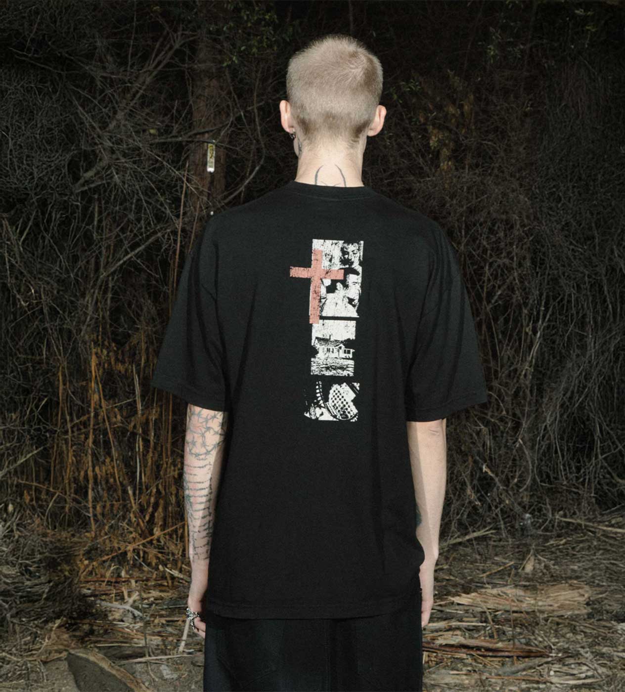 Pieces Inhumane Tee Vintage Black - Image 5