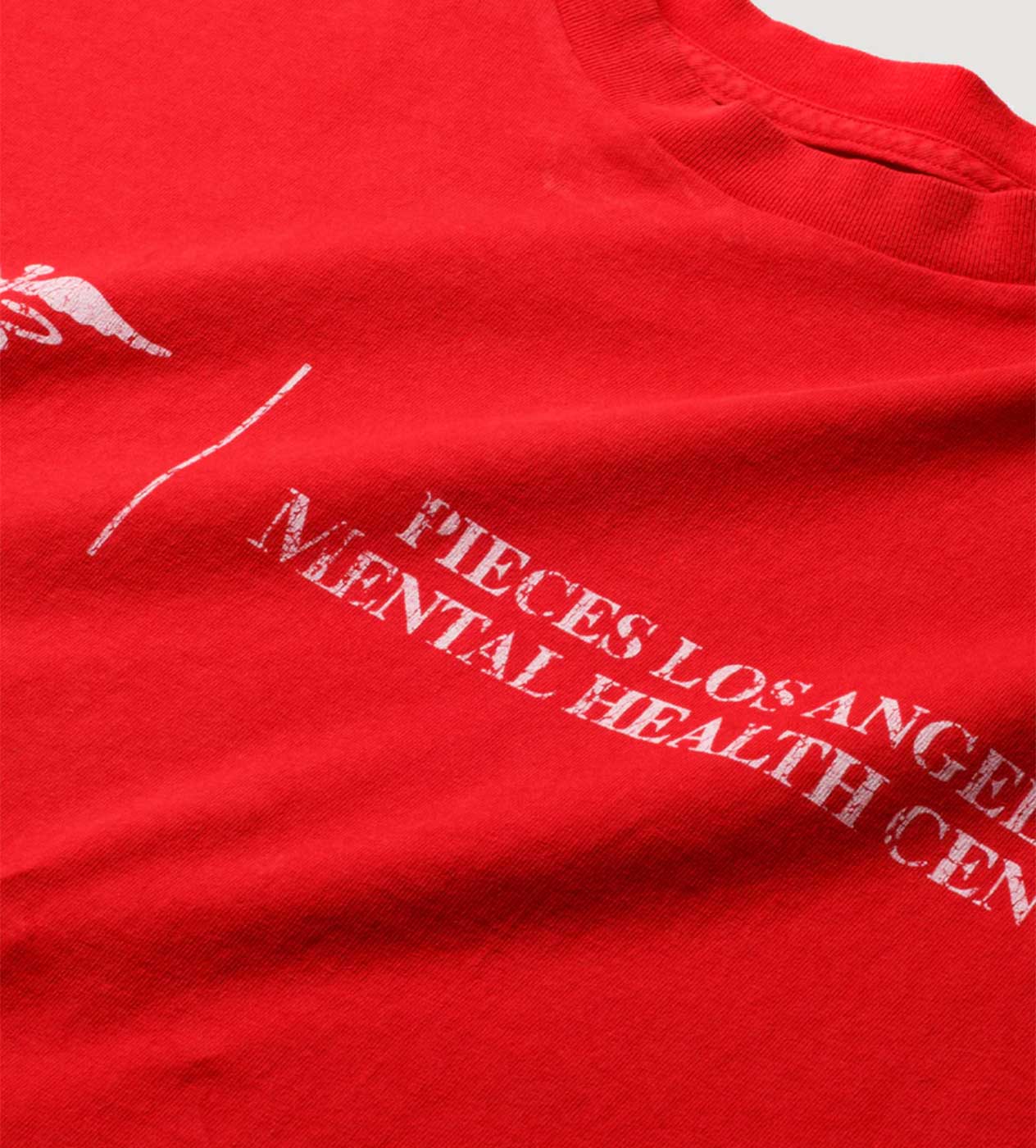 Pieces Mental Health Tee Vintage Red - Image 3