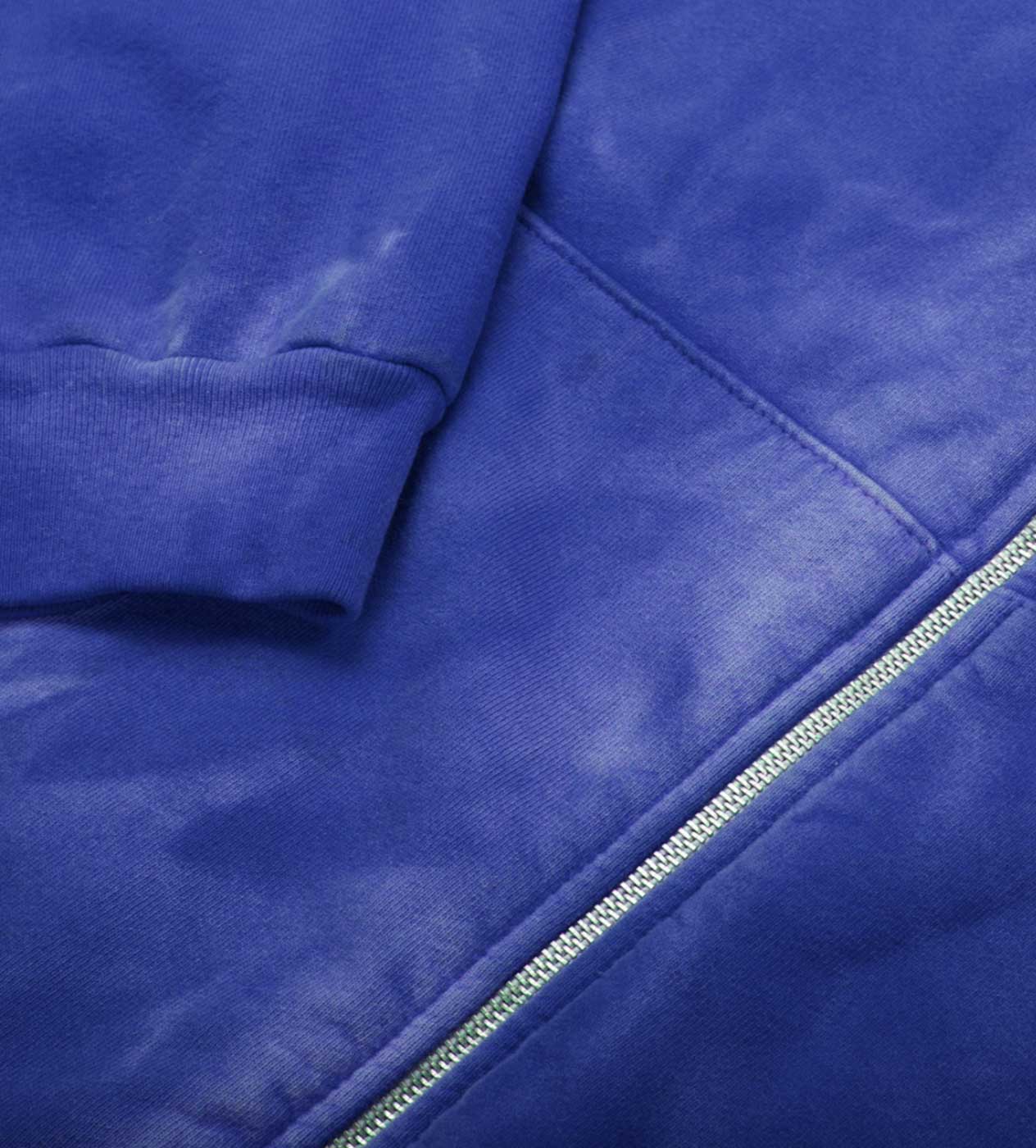 Pieces Sun Faded Zip Up Sweatshirt Midnight Navy - Image 4