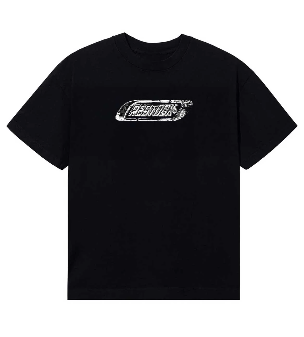Restock AR Chrome Logo Tee Black - Image 2