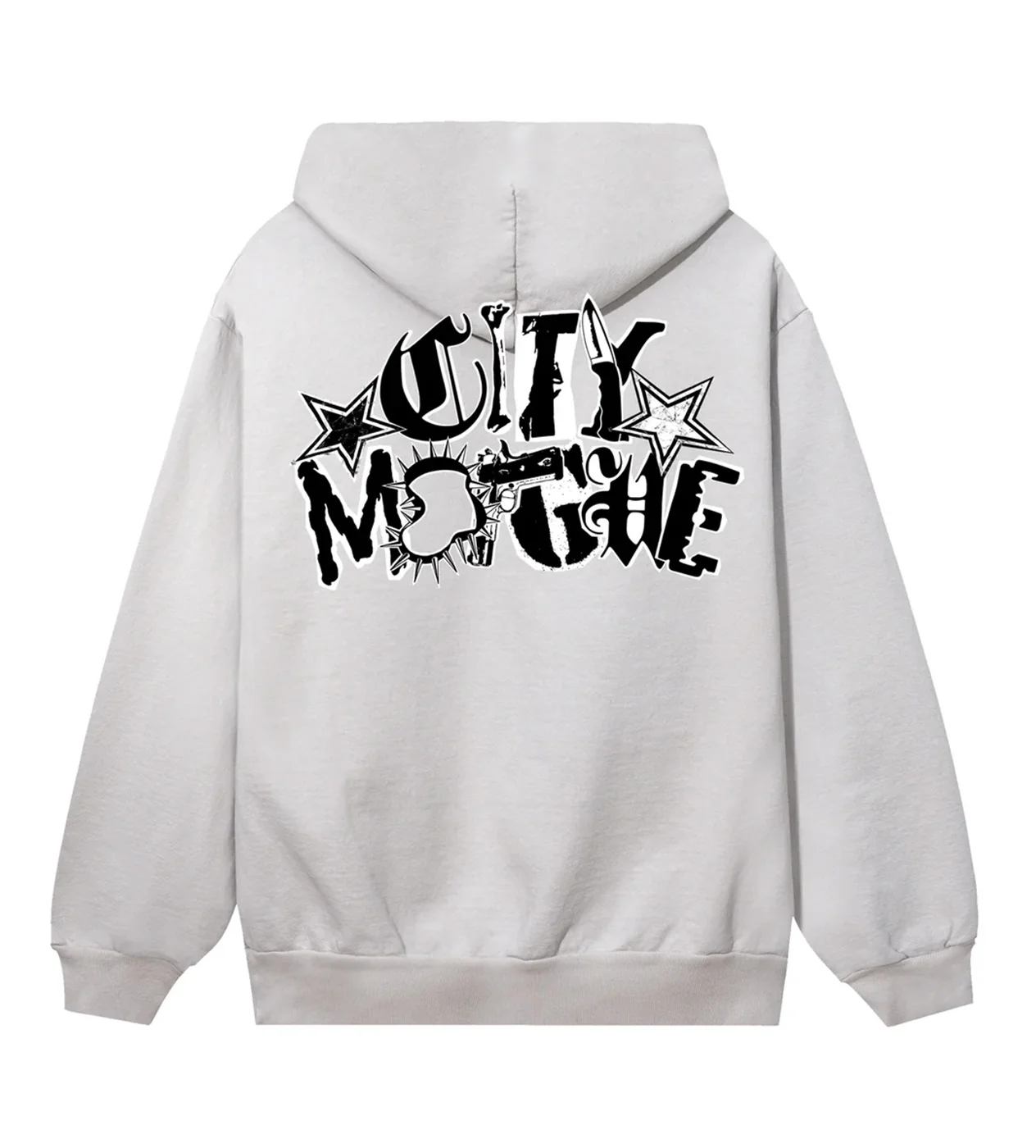 Revenge Arch Logo Claw Hoodie Cement/Red - Image 2