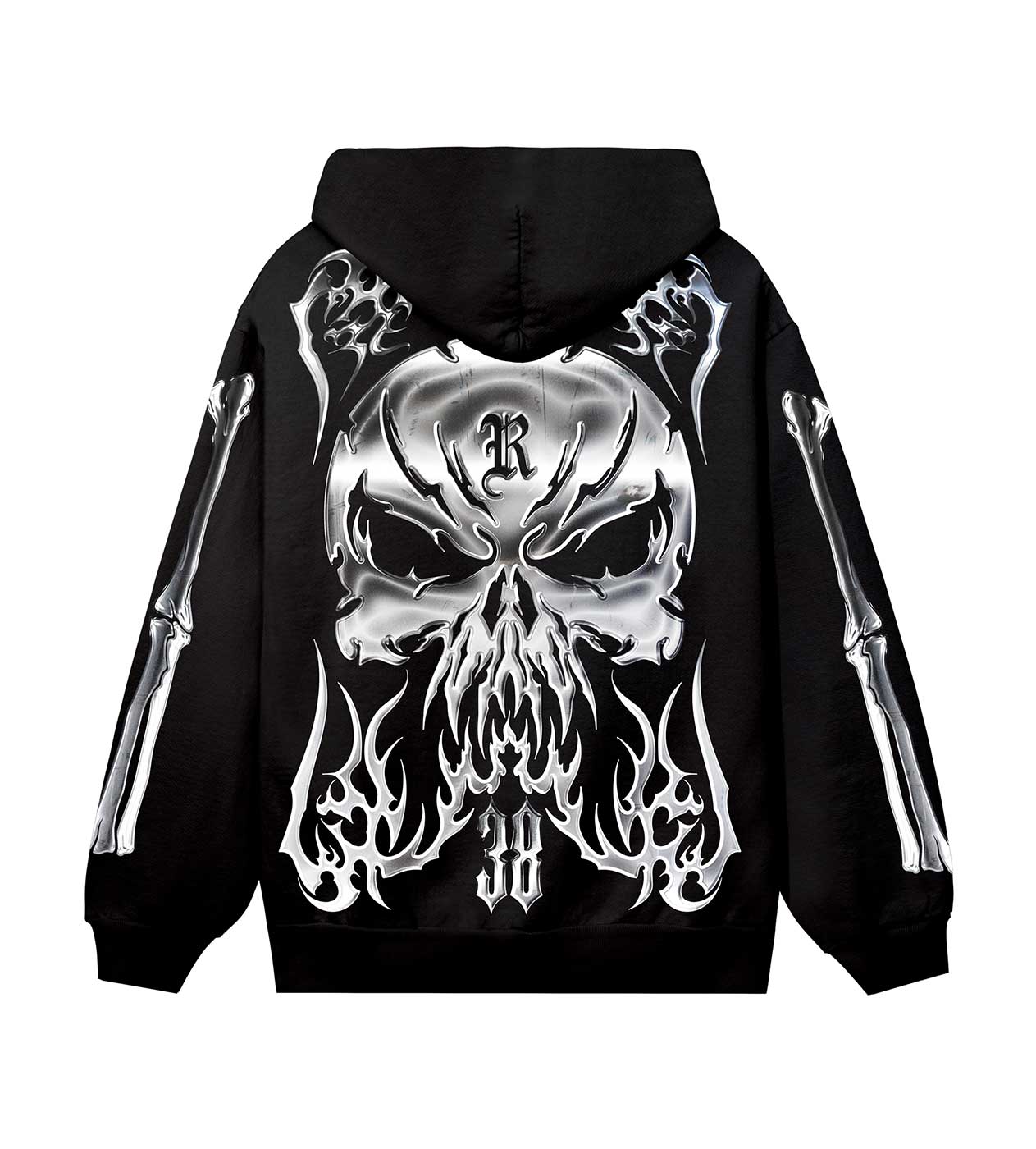 Revenge Chromed Out Hoodie Black - Image 2