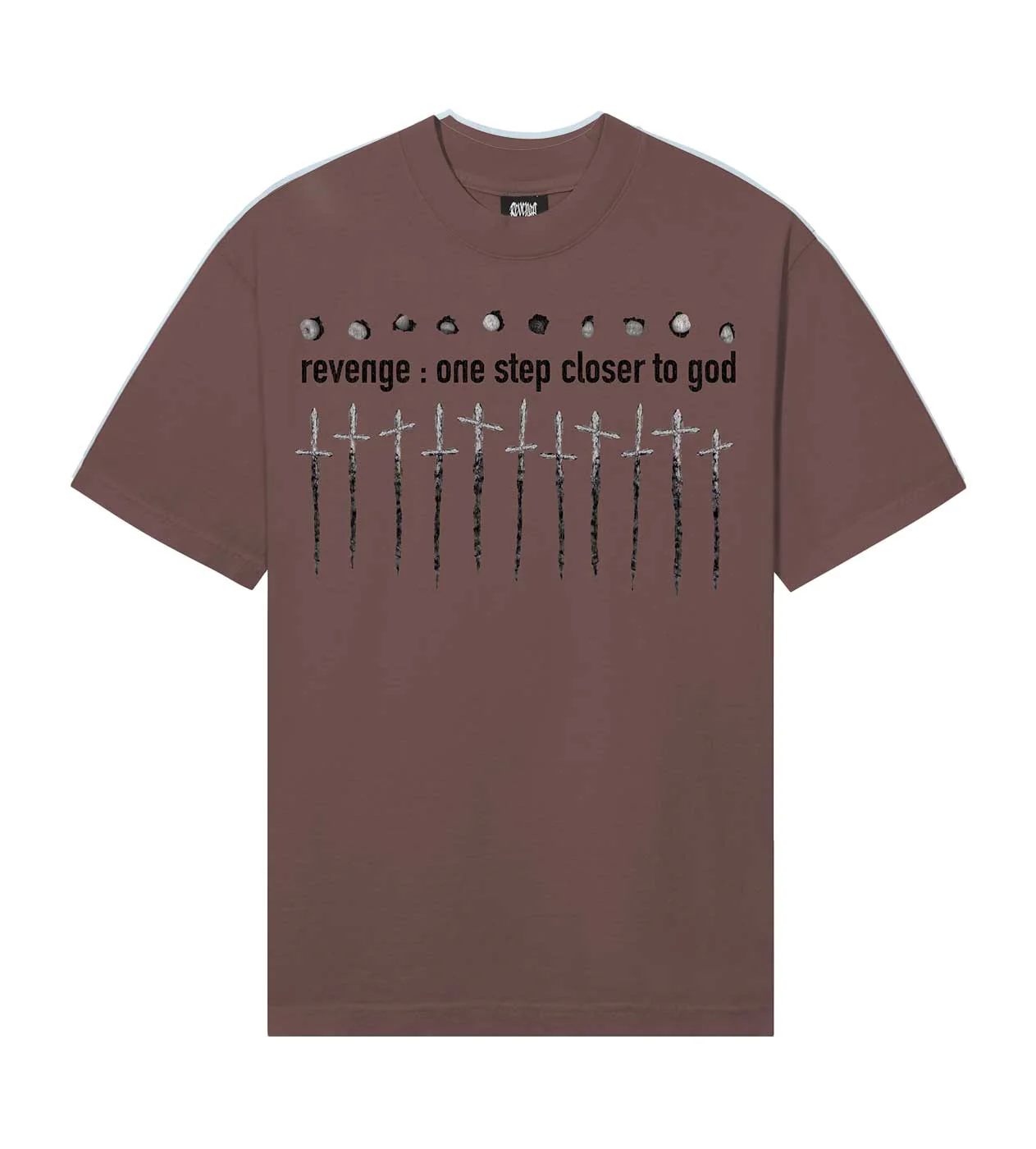 Revenge Closer To God Tee Chocolate Brown