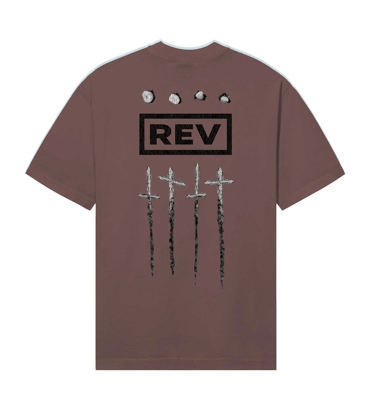 Revenge Closer To God Tee Chocolate Brown - Image 2