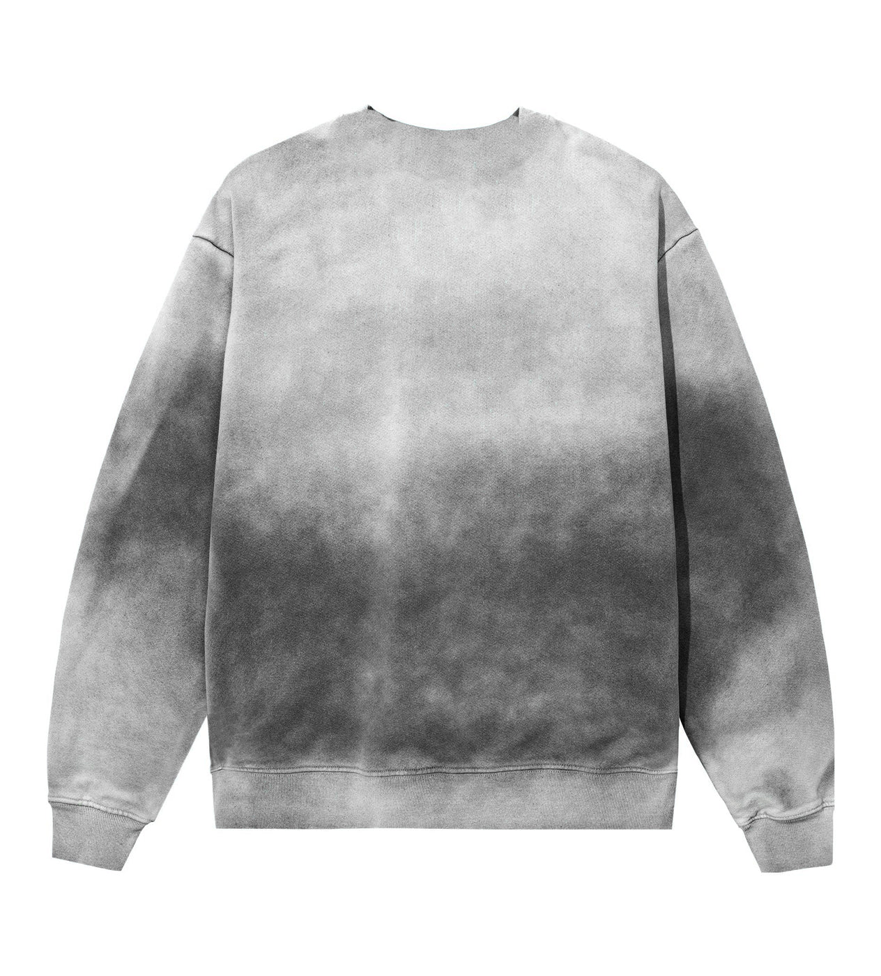 Revenge Distressed Washed Embroidered Crewneck Charcoal - Image 2