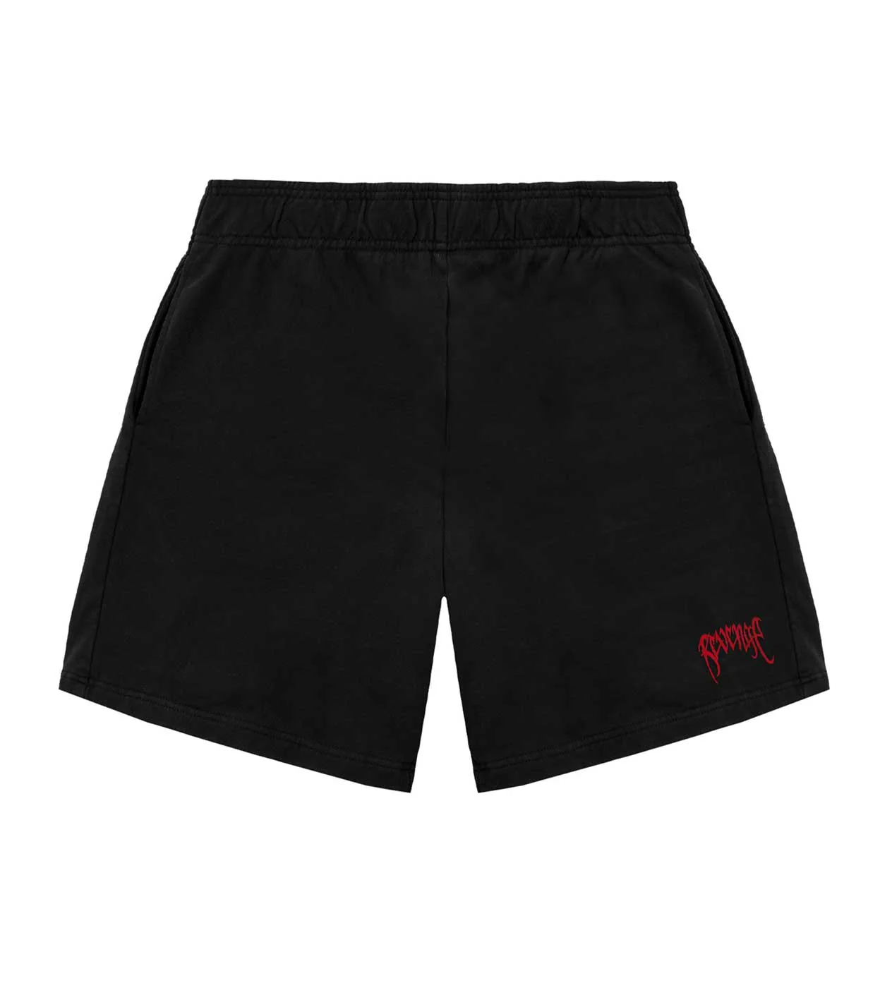 Revenge Embroidered Basic Shorts Black/Red