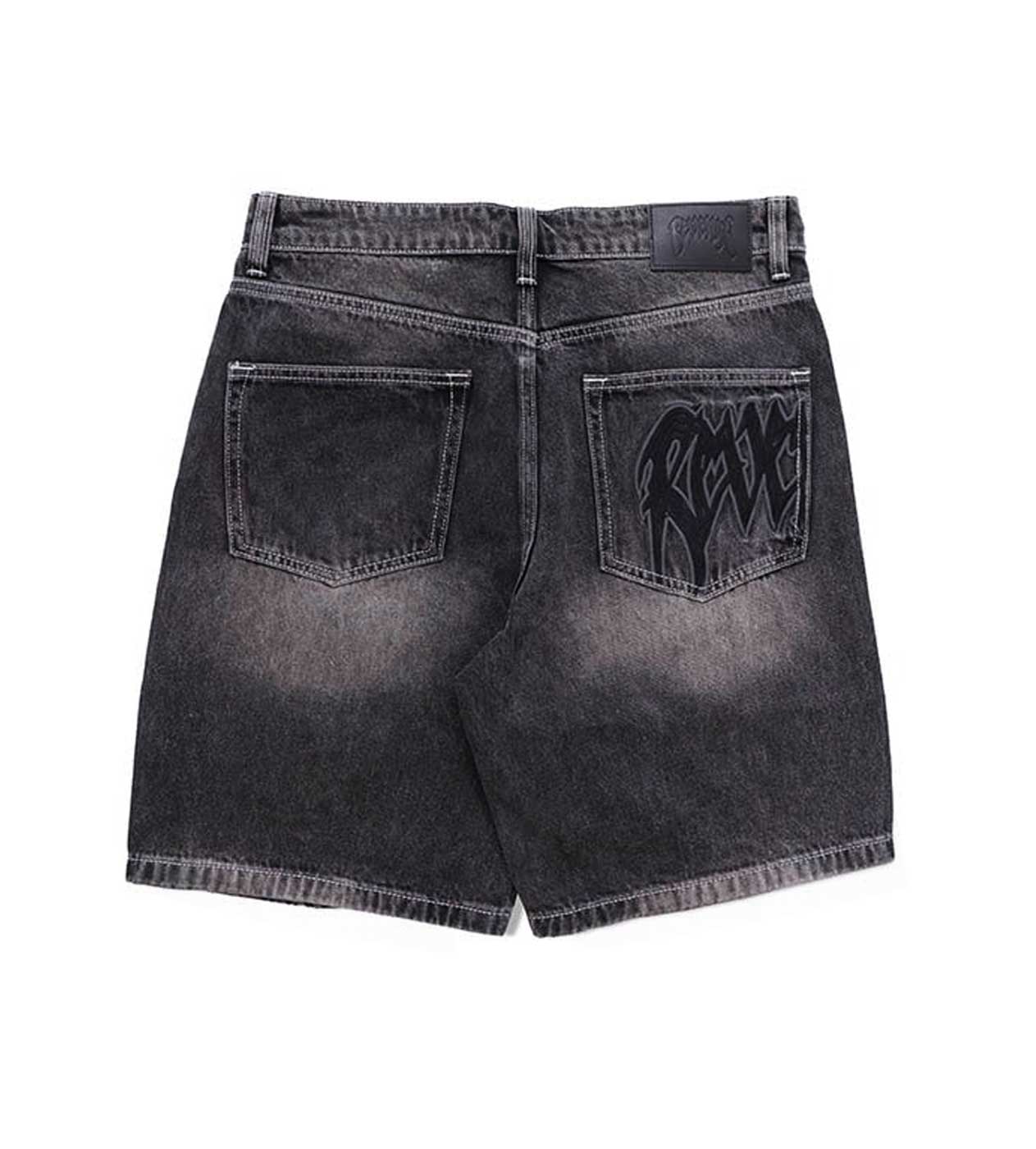 Revenge Thorn Denim Shorts Black - Image 2