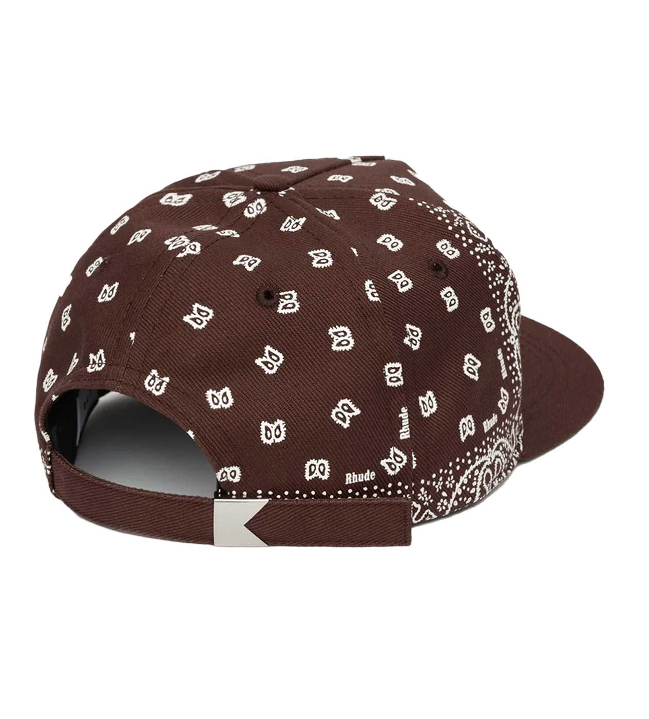 Rhude Bandana Canvas Hat Brown/White - Image 2