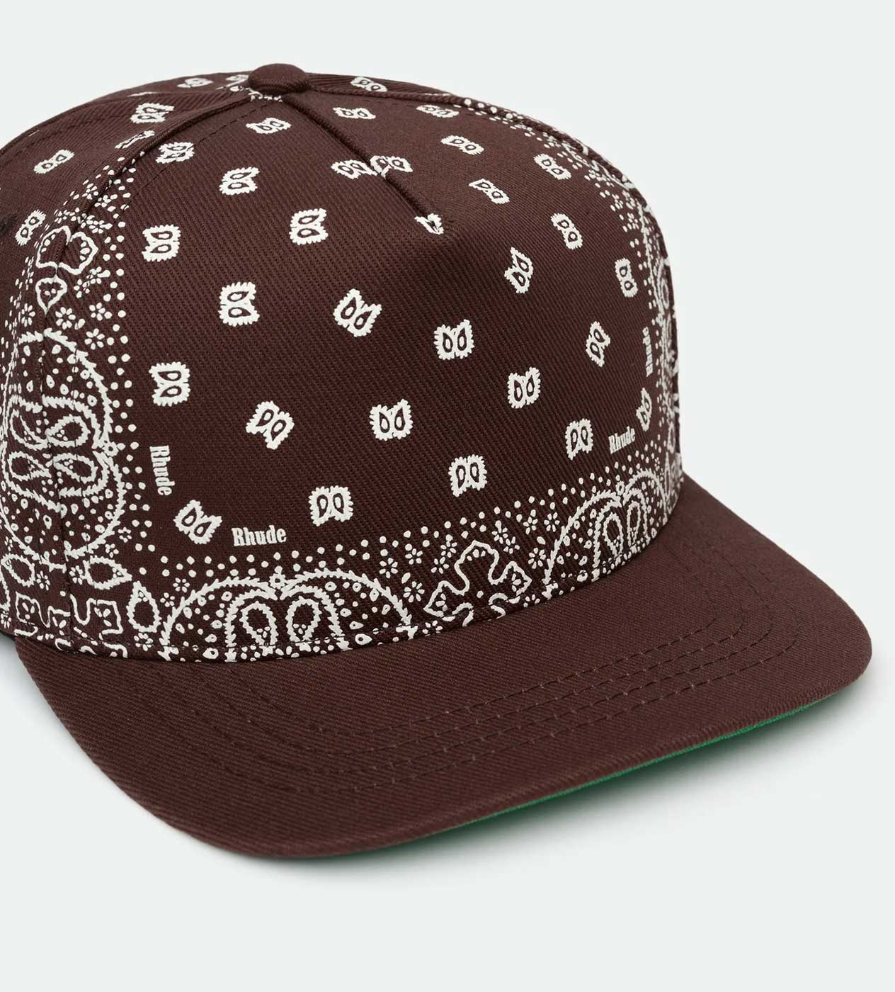 Rhude Bandana Canvas Hat Brown/White - Image 3