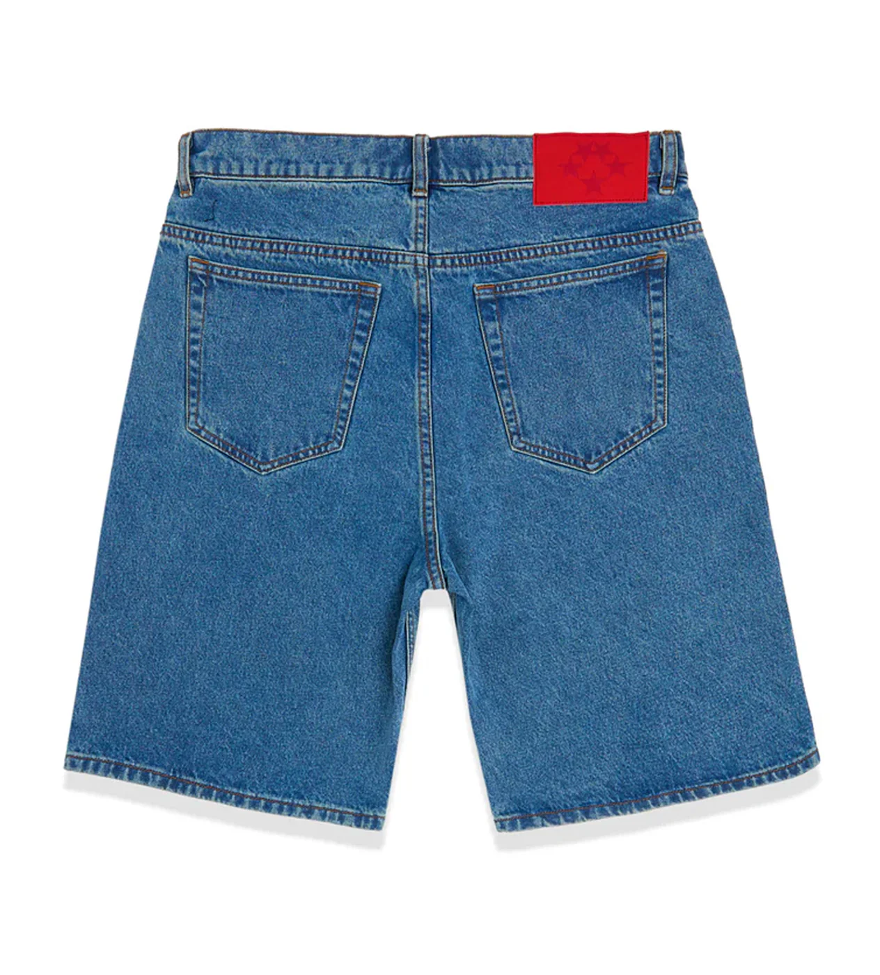 Sp5der OG Logo Denim Shorts Blue - Image 2
