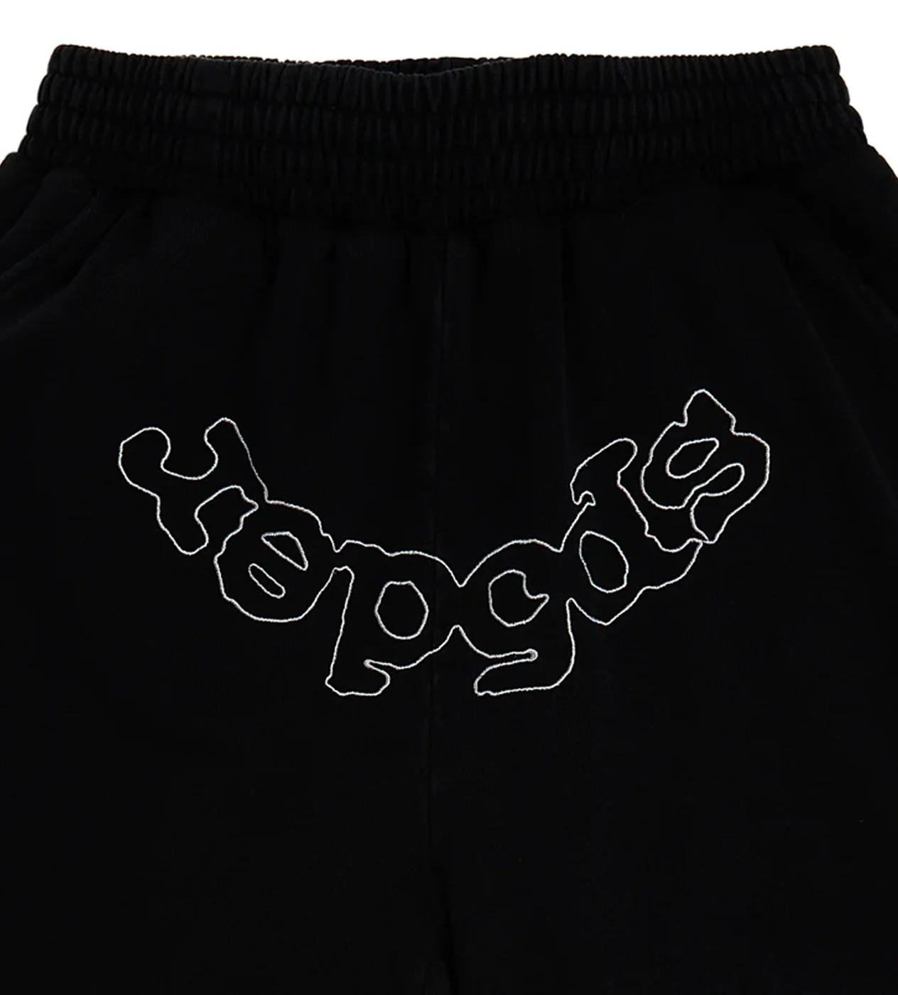 Sp5der OG Logo Sweat Shorts Black - Image 3