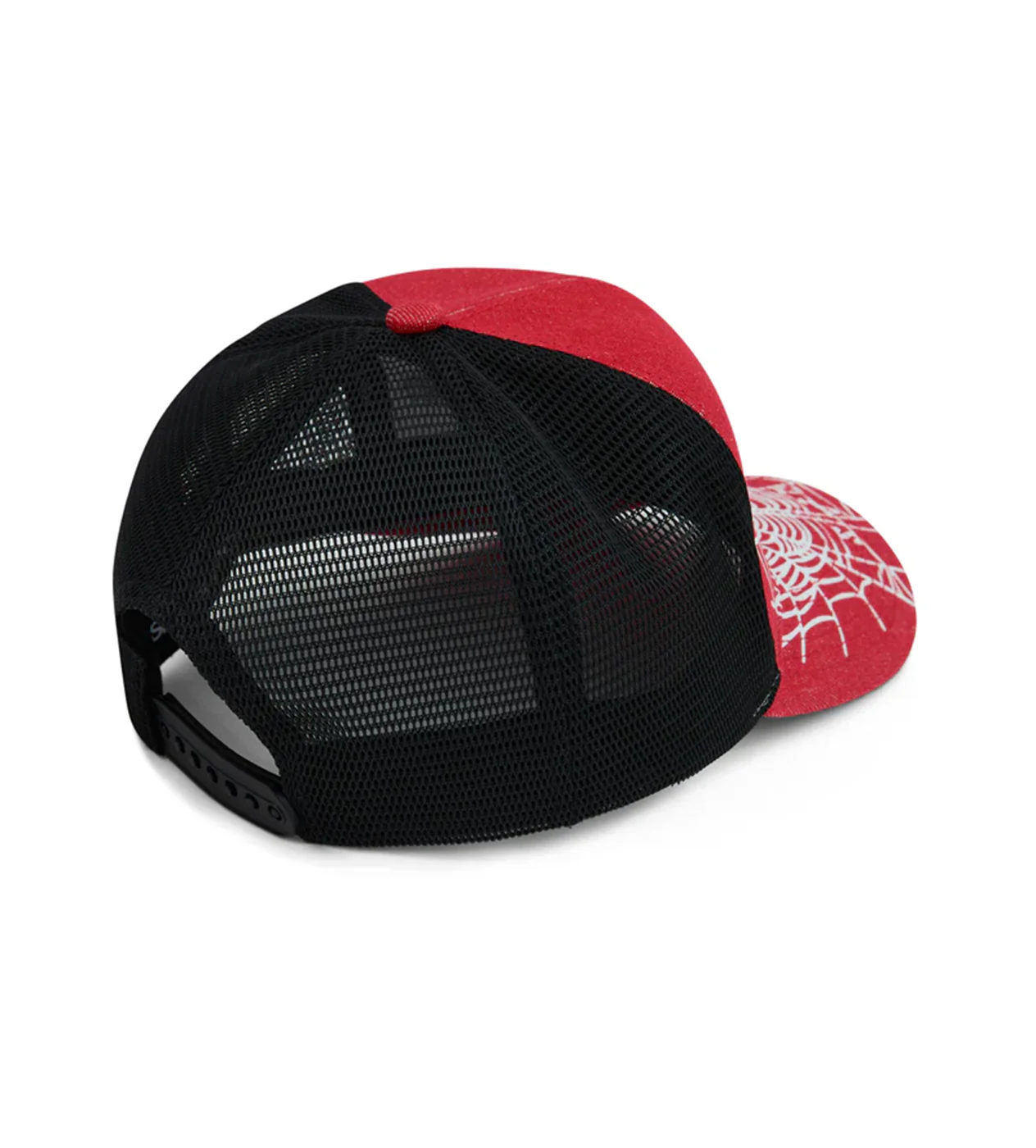 Sp5der Red Denim V2 Trucker Hat Red (Snapback) - Image 2