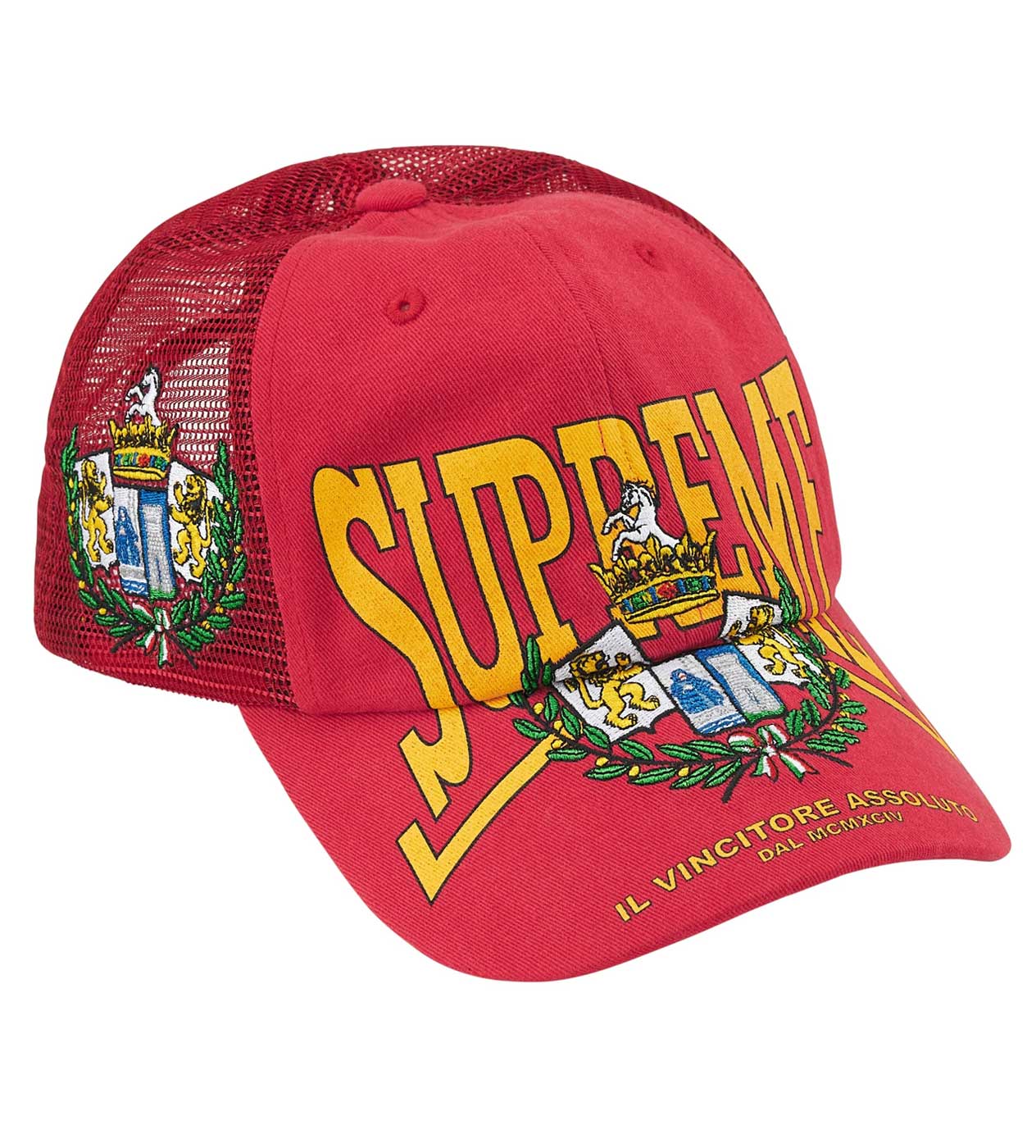 Supreme Big Crest Mesh 6-Panel Hat Red - Image 2