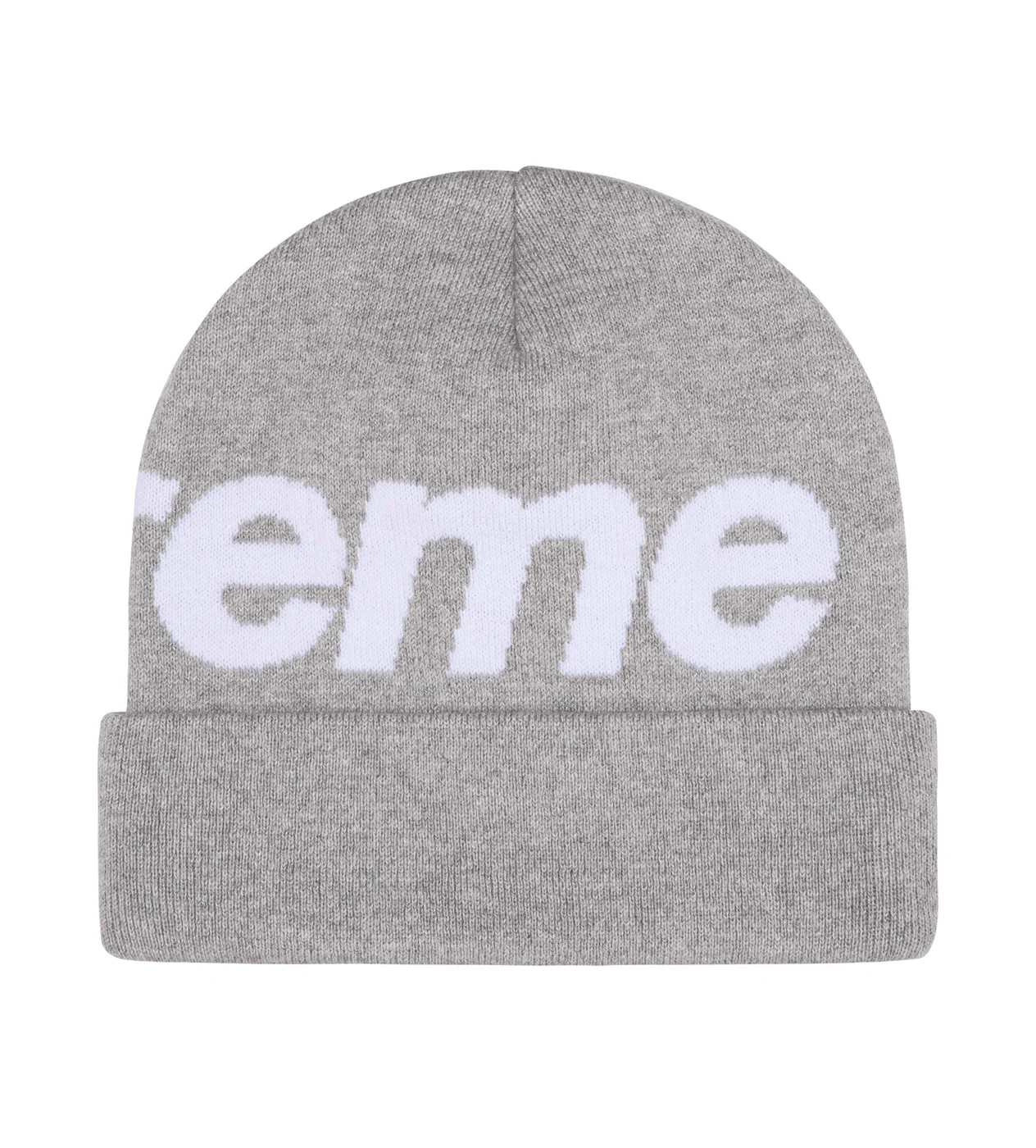 Supreme Big Logo Beanie Grey - Image 2