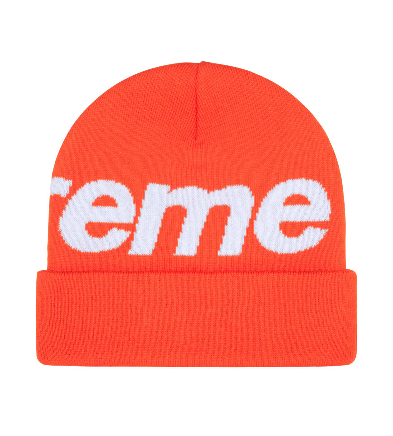 Supreme Big Logo Beanie Orange - Image 2