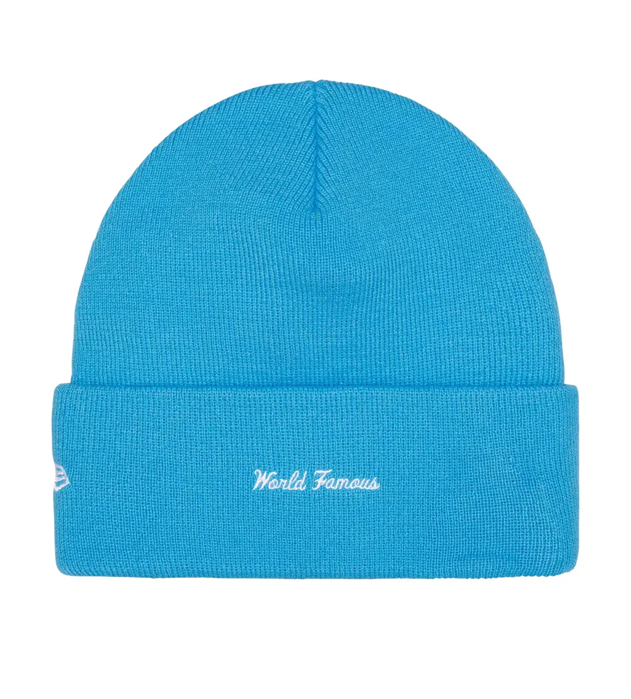 Supreme New Era Box Logo Beanie Cyan - Image 2