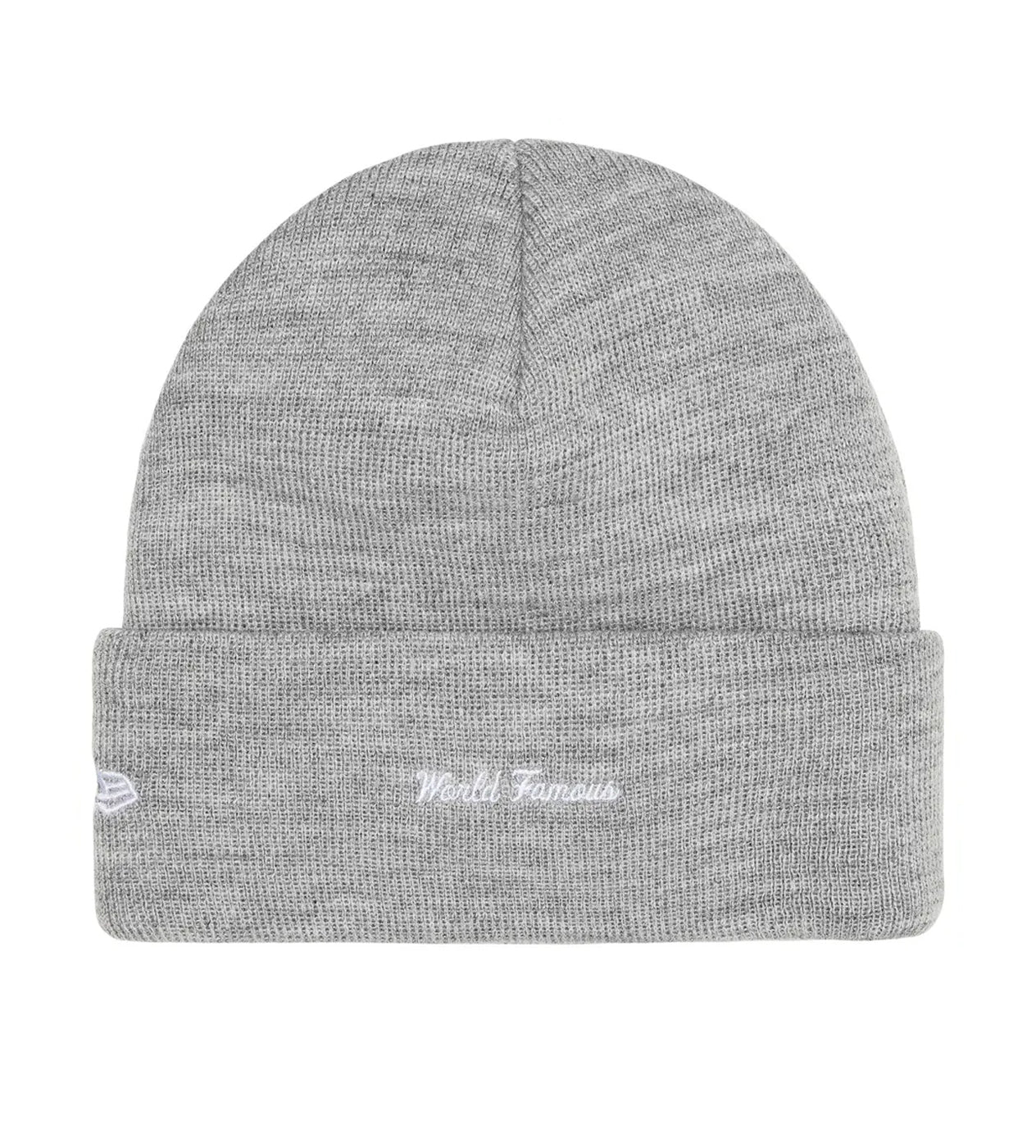 Supreme New Era Box Logo Beanie Grey/Navy - Image 2