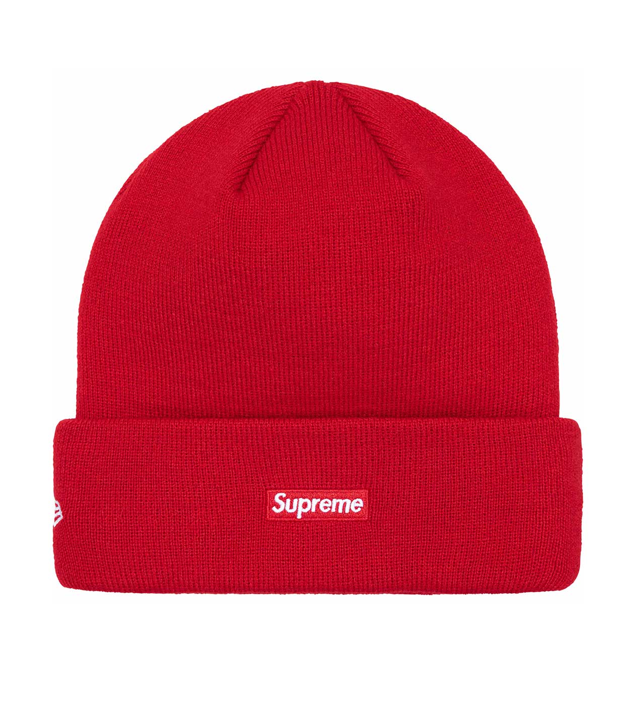 Supreme New Era Script Beanie Red - Image 2