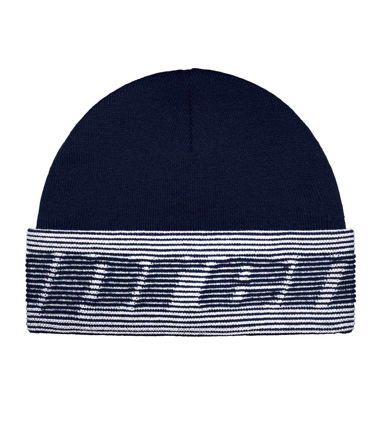 Supreme Reflective Jacquard Cuff Beanie Navy - Image 2