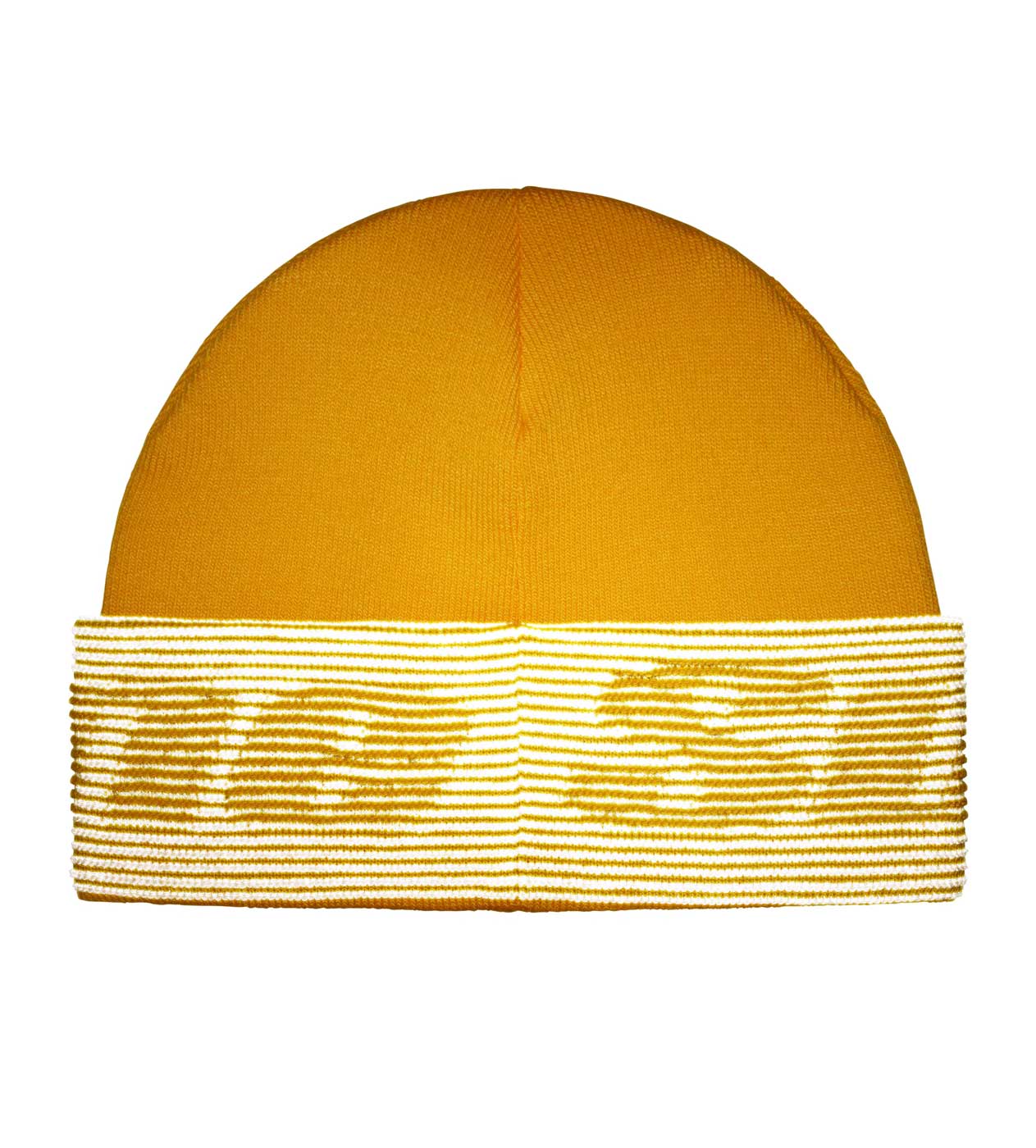Supreme Reflective Jacquard Cuff Beanie Yellow - Image 4