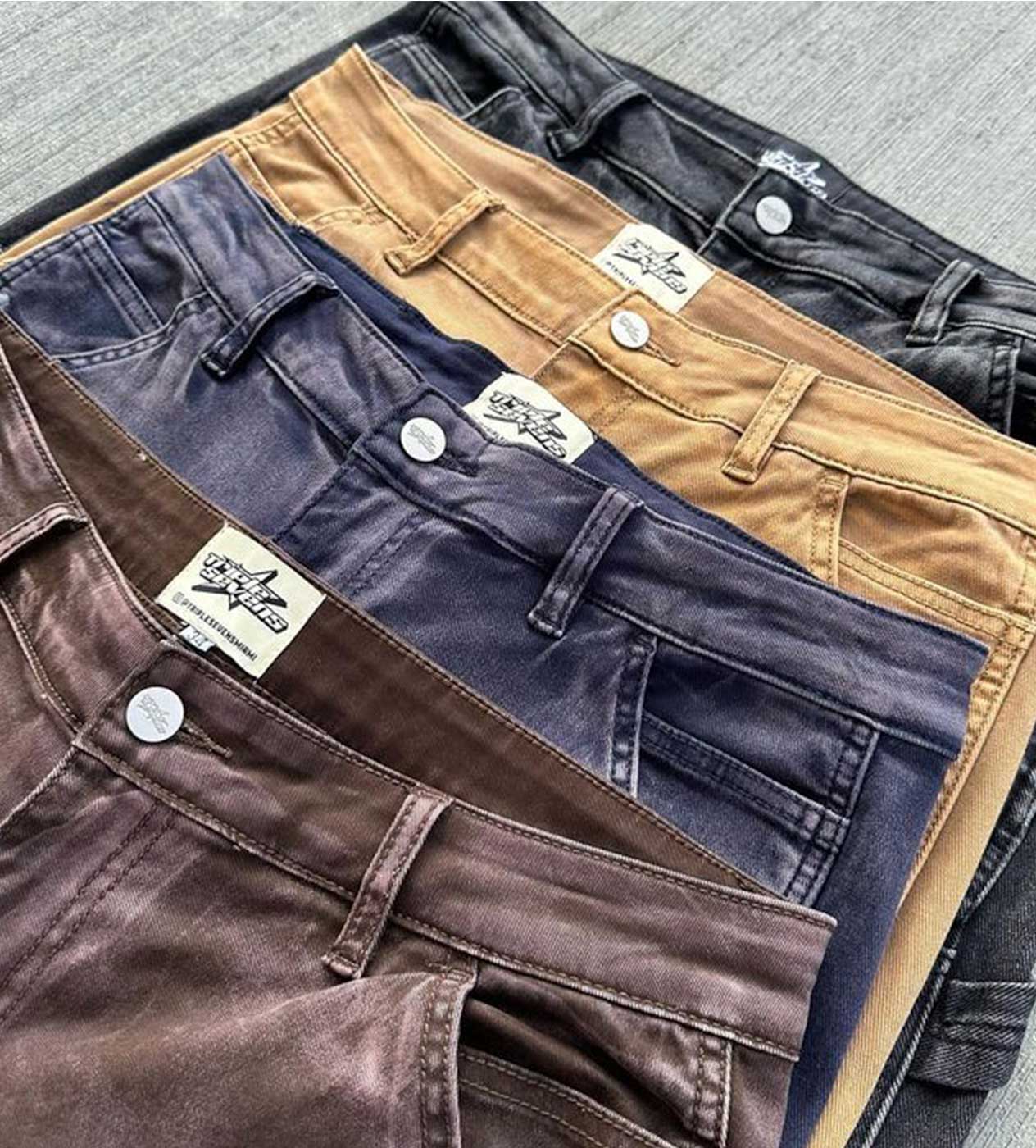 Triple Sevens Flared Denim Brown - Image 2