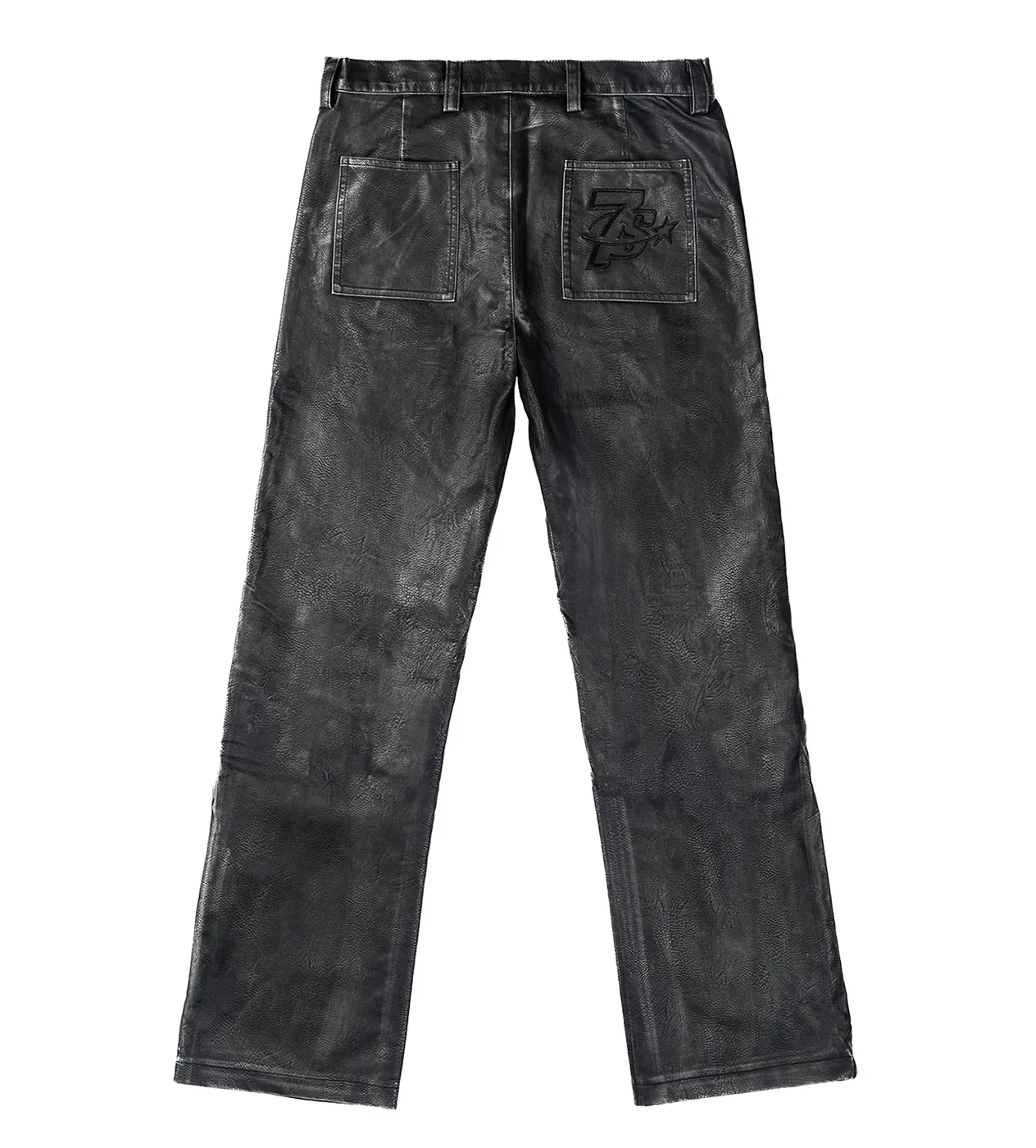 Triple Sevens Logo Leather Pant Black - Image 2