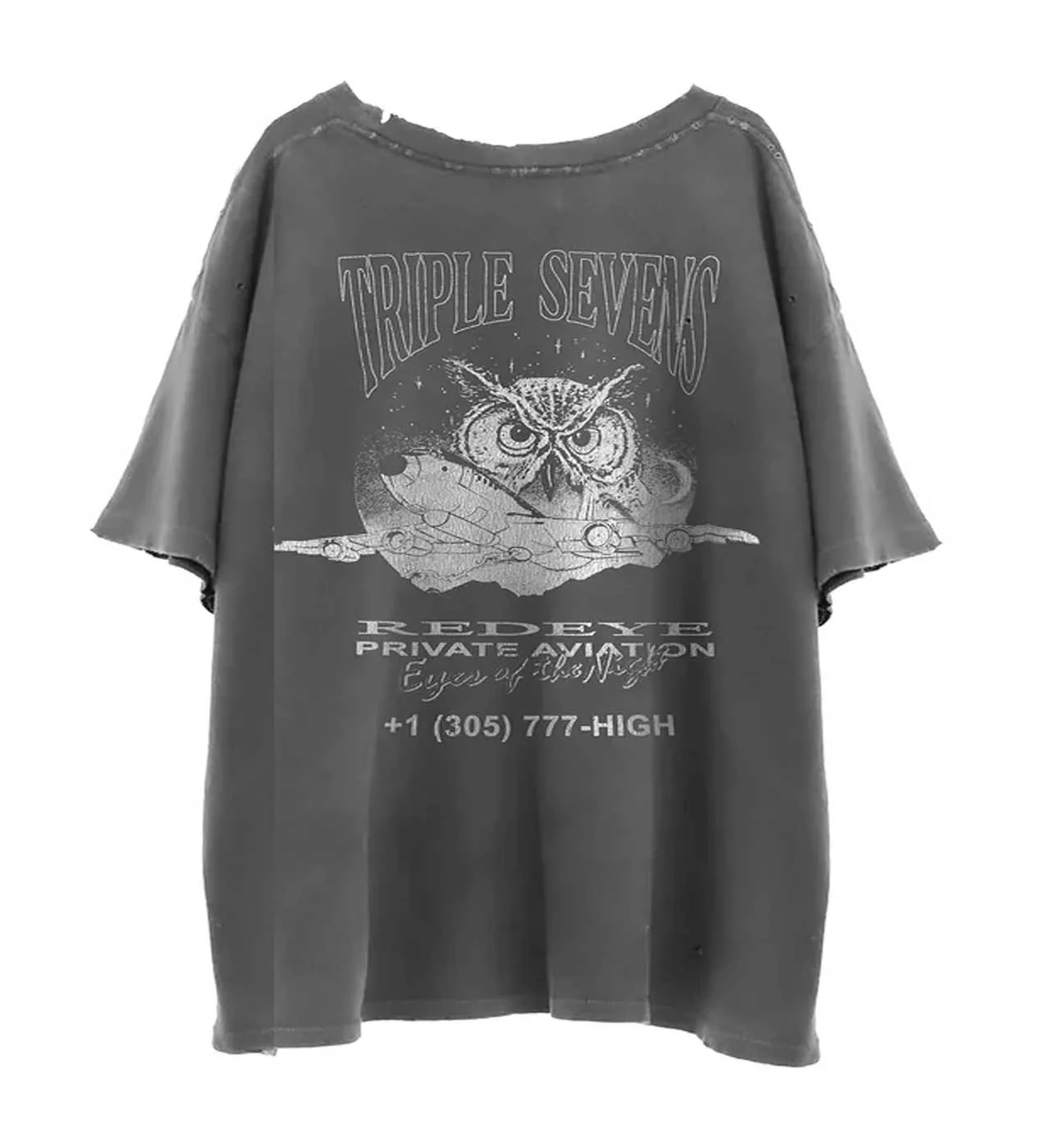 Triple Sevens Night Owl Tee Black - Image 2