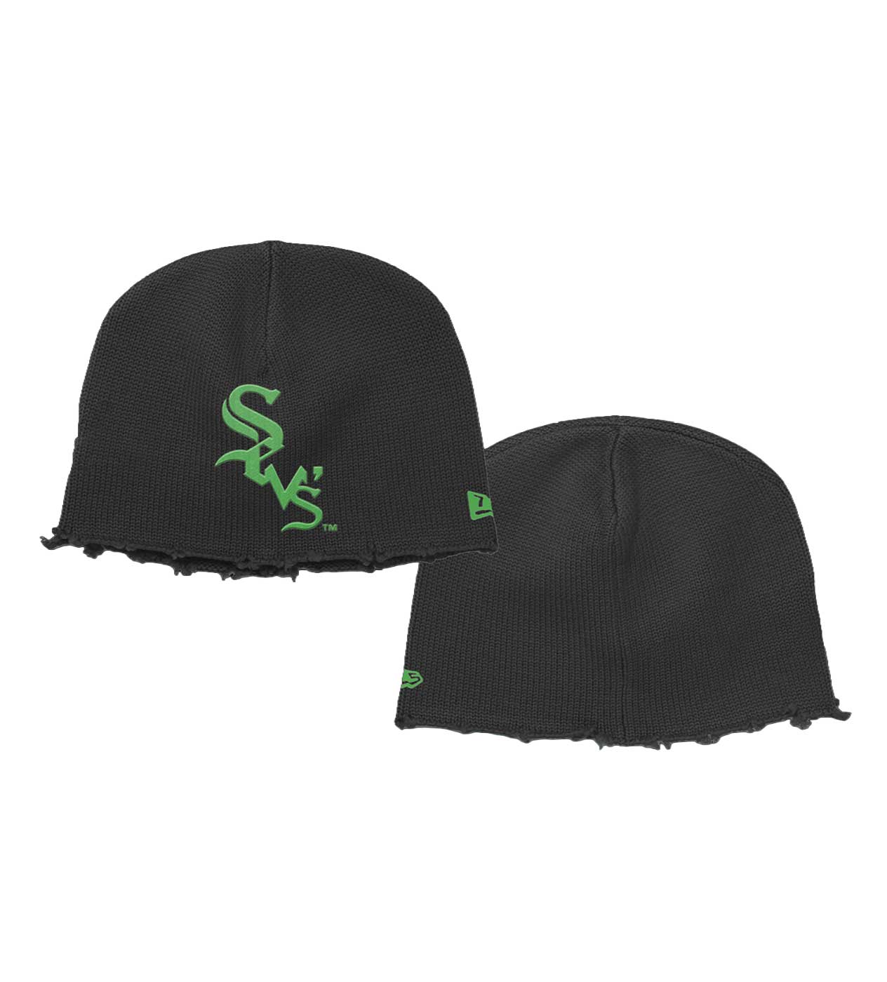 Triple Sevens Glow In The Dark Beanie Black/Green - Image 2