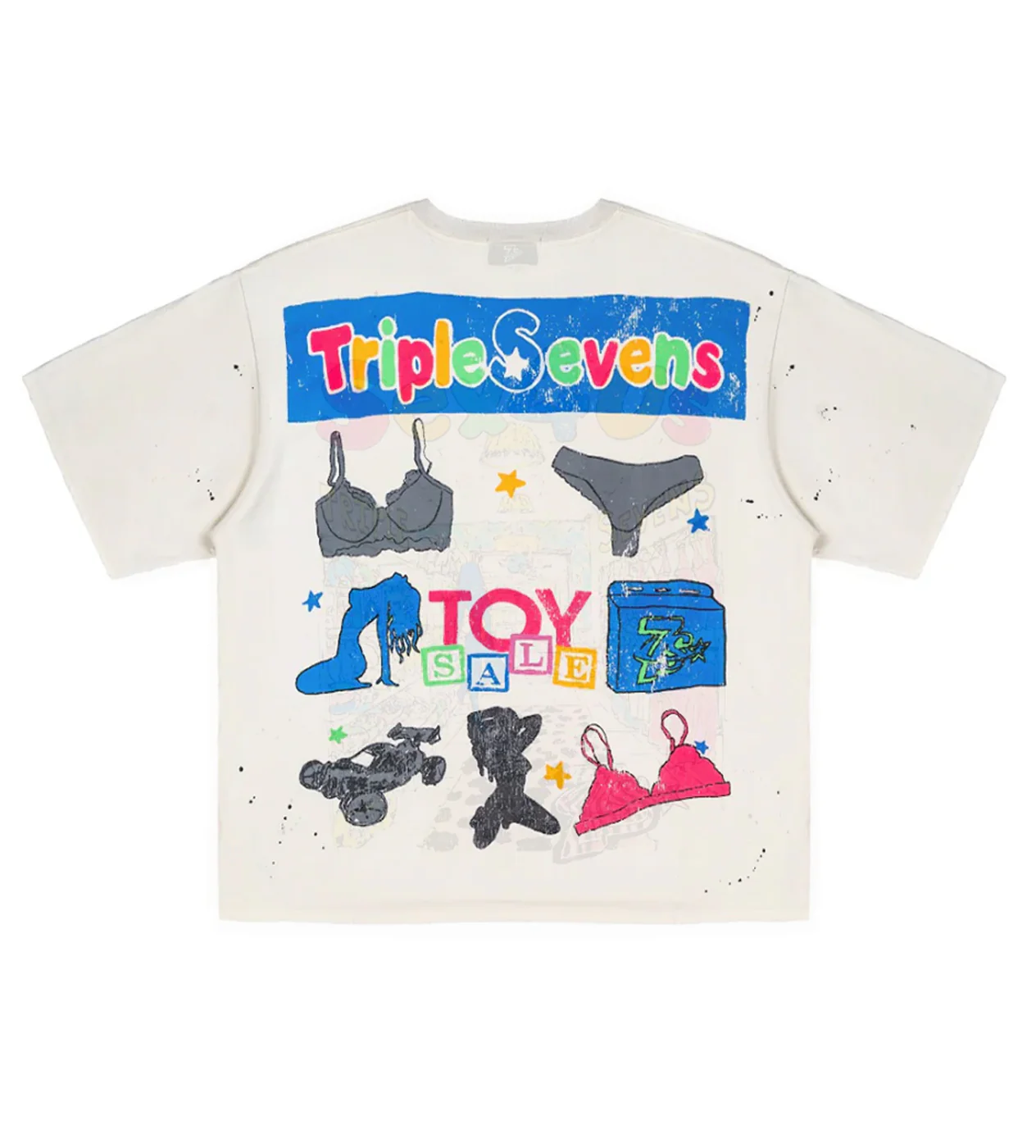 Triple Sevens Sex R Us Tee Cream - Image 2
