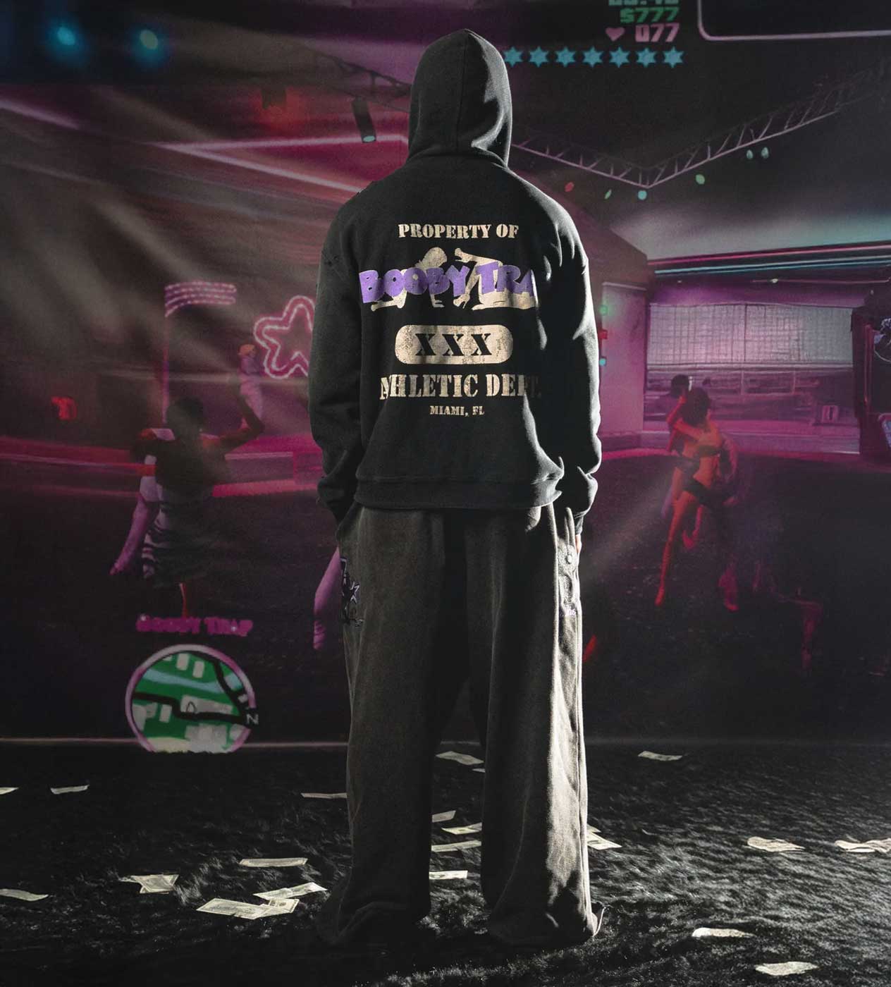 Triple Sevens Trap Reversible Zip Up Hoodie Black - Image 6