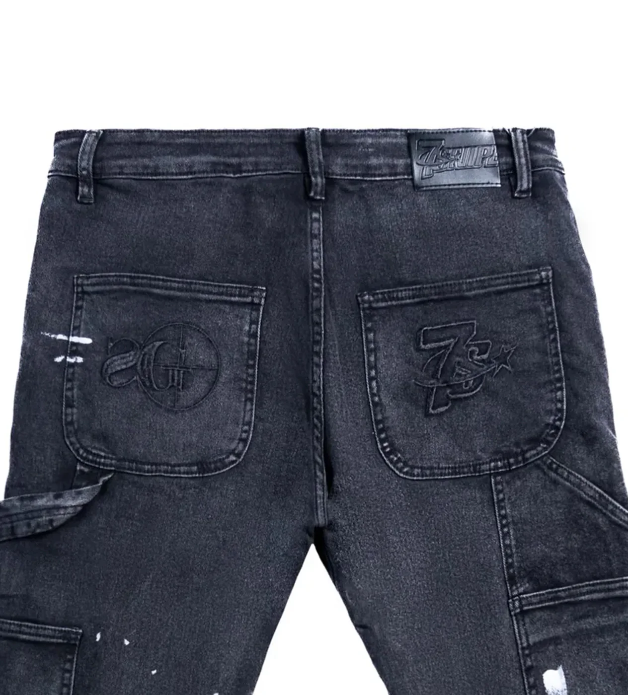 Triple Sevens x Sniper Gang Flared Denim Black - Image 3