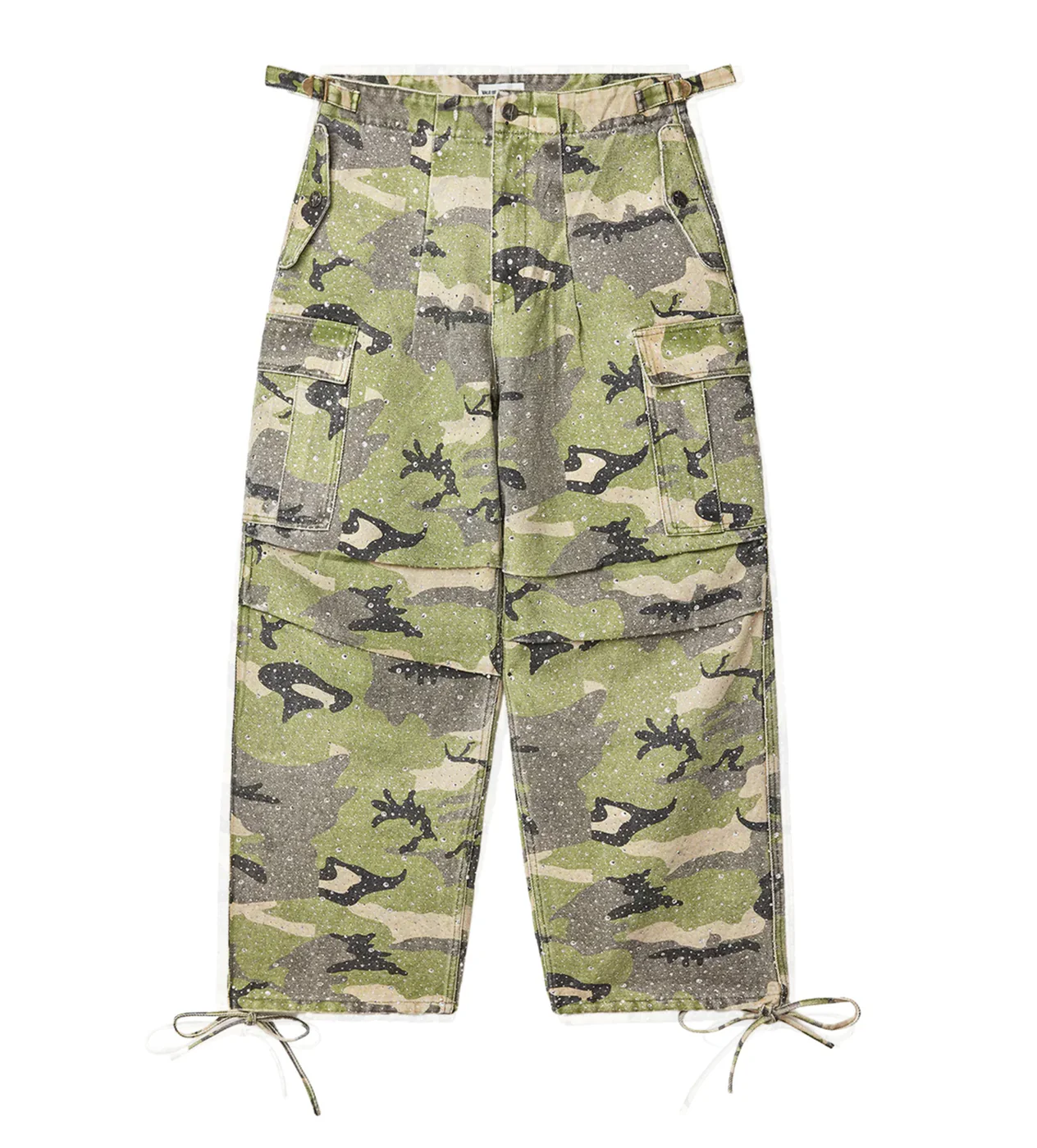Vale Forever Crystal Rain Camo Denim Pants Green - Image 2