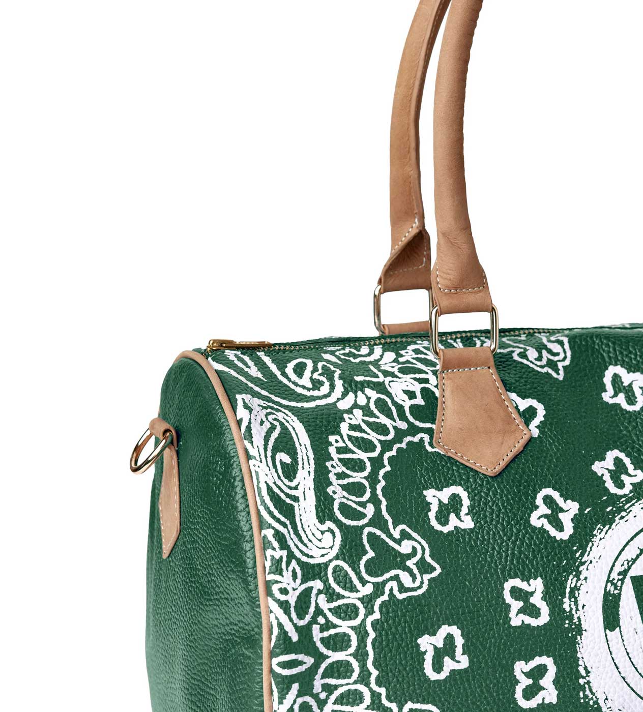 Vale Forever Leather Duffle Bag Green - Image 3