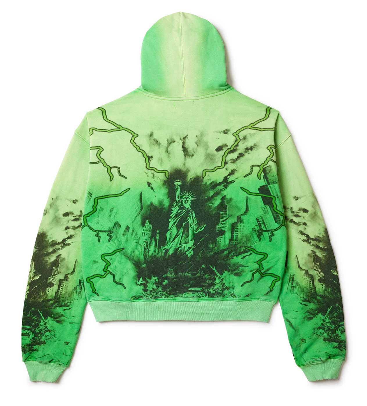 Vale Forever Nightmare Zip Up Hoodie Green - Image 2