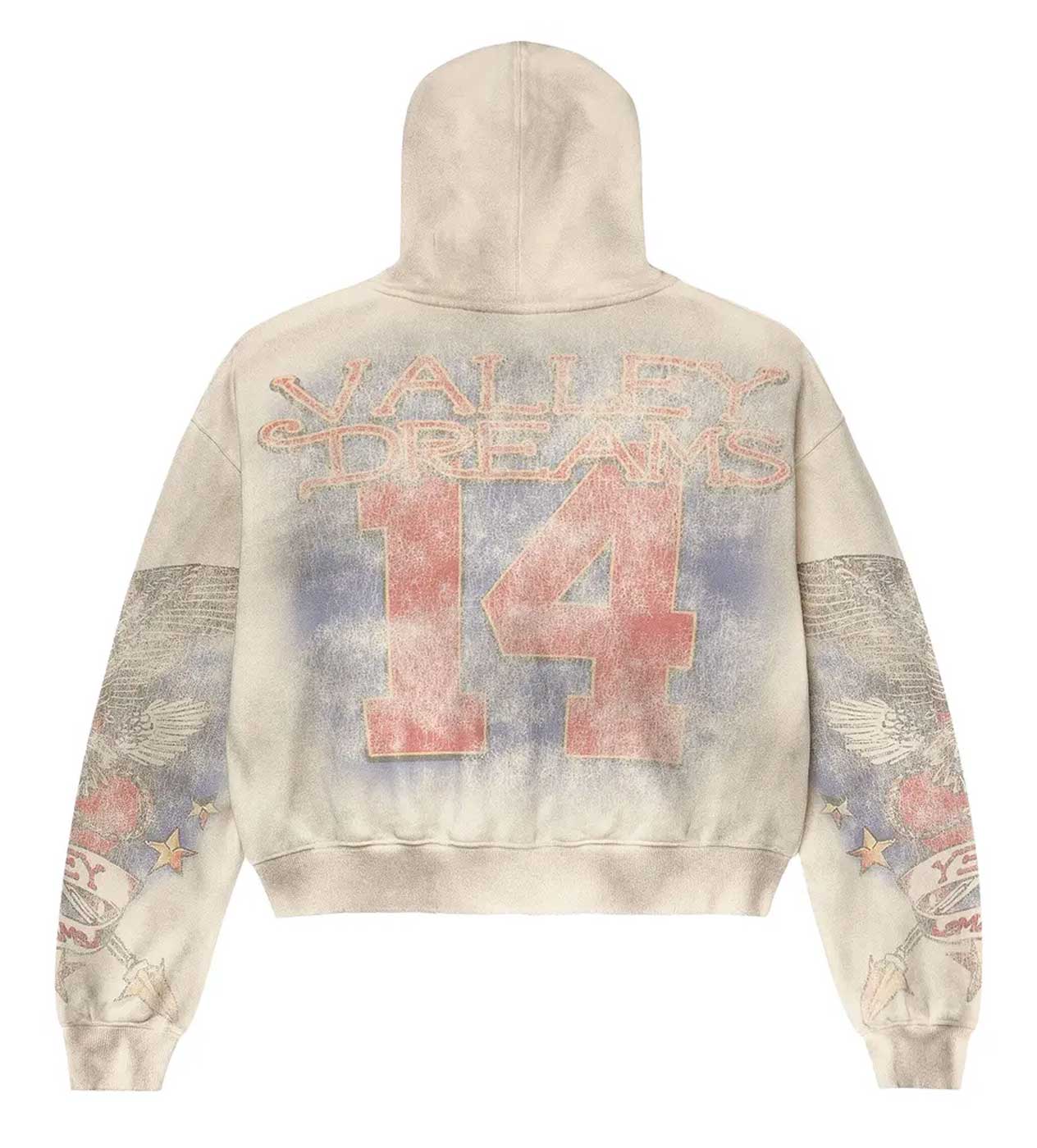 Vale Forever Nostalgia Zip Up Hoodie Cream - Image 2