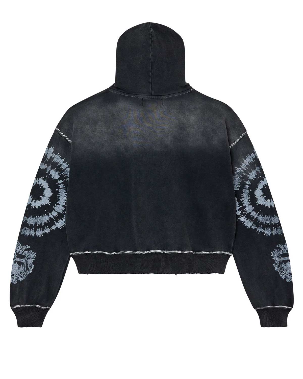 Vale Forever Spiral Zip Up Hoodie Black - Image 2